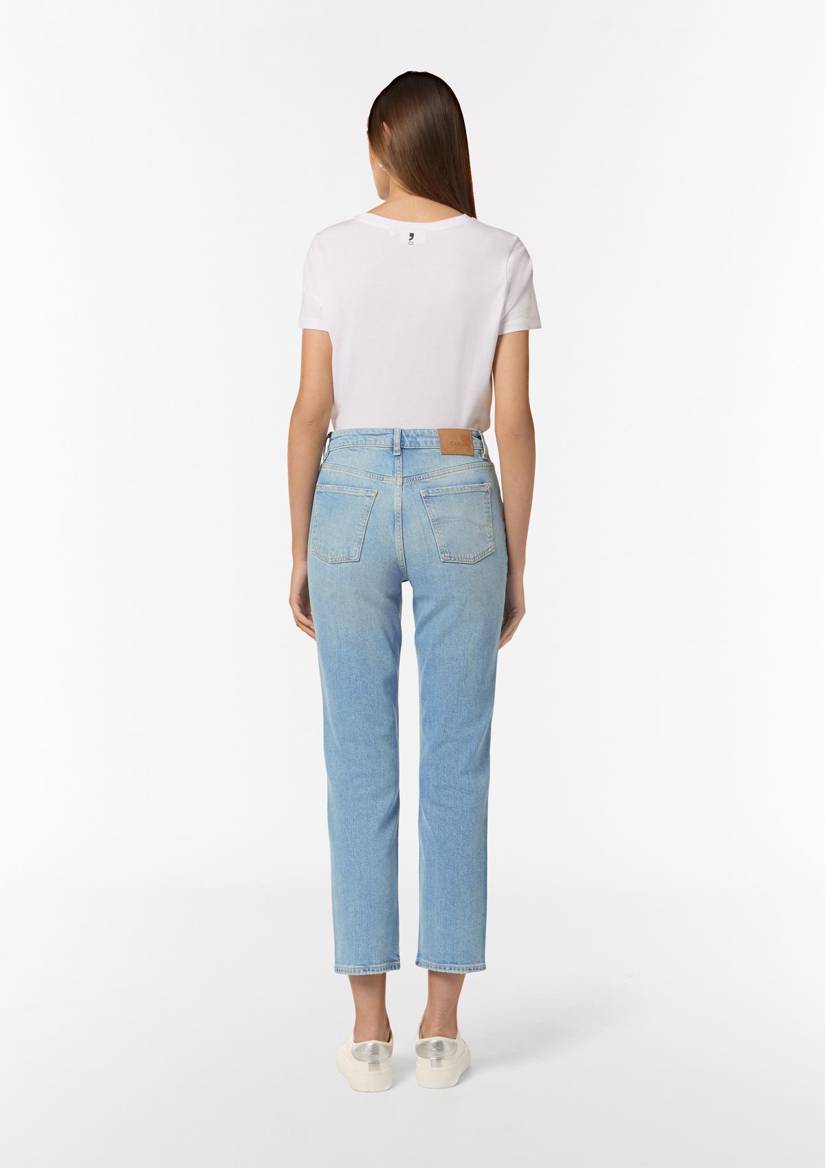 comma Garment-washed straight leg jeans