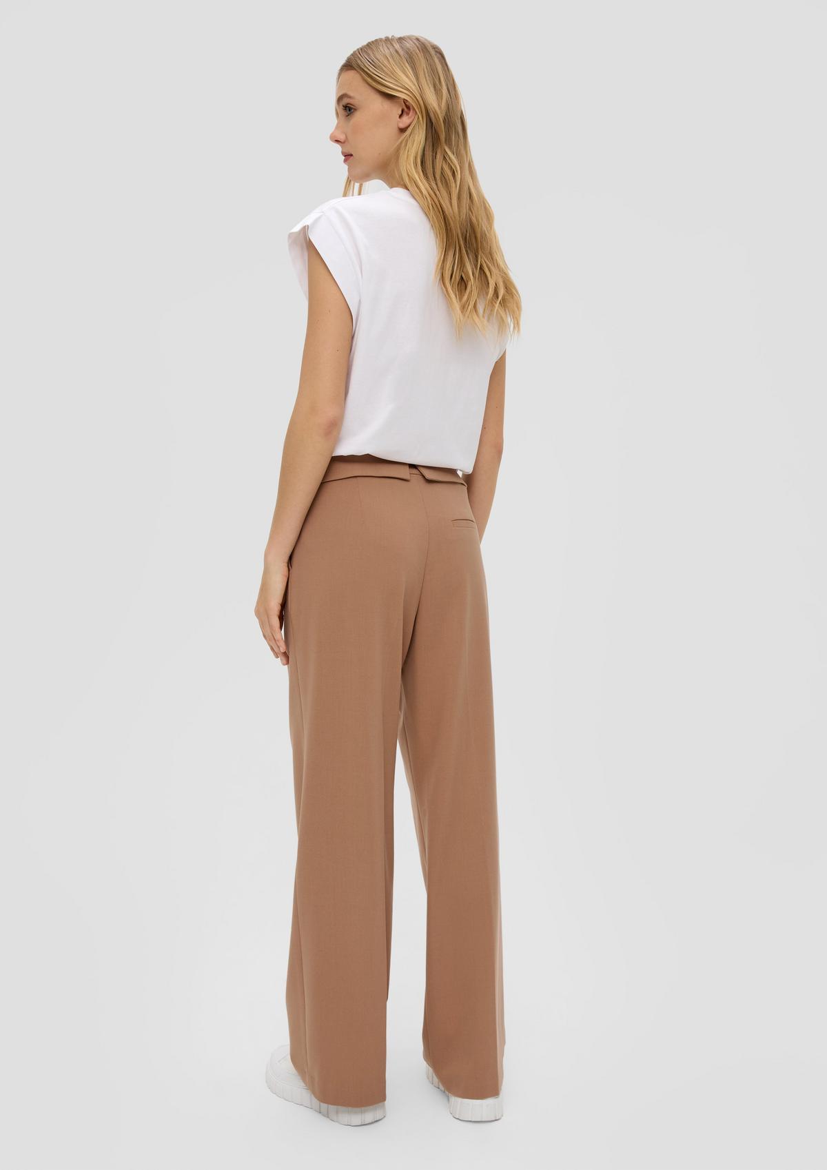 s.Oliver Loose fit: trousers with a turn-down waistband