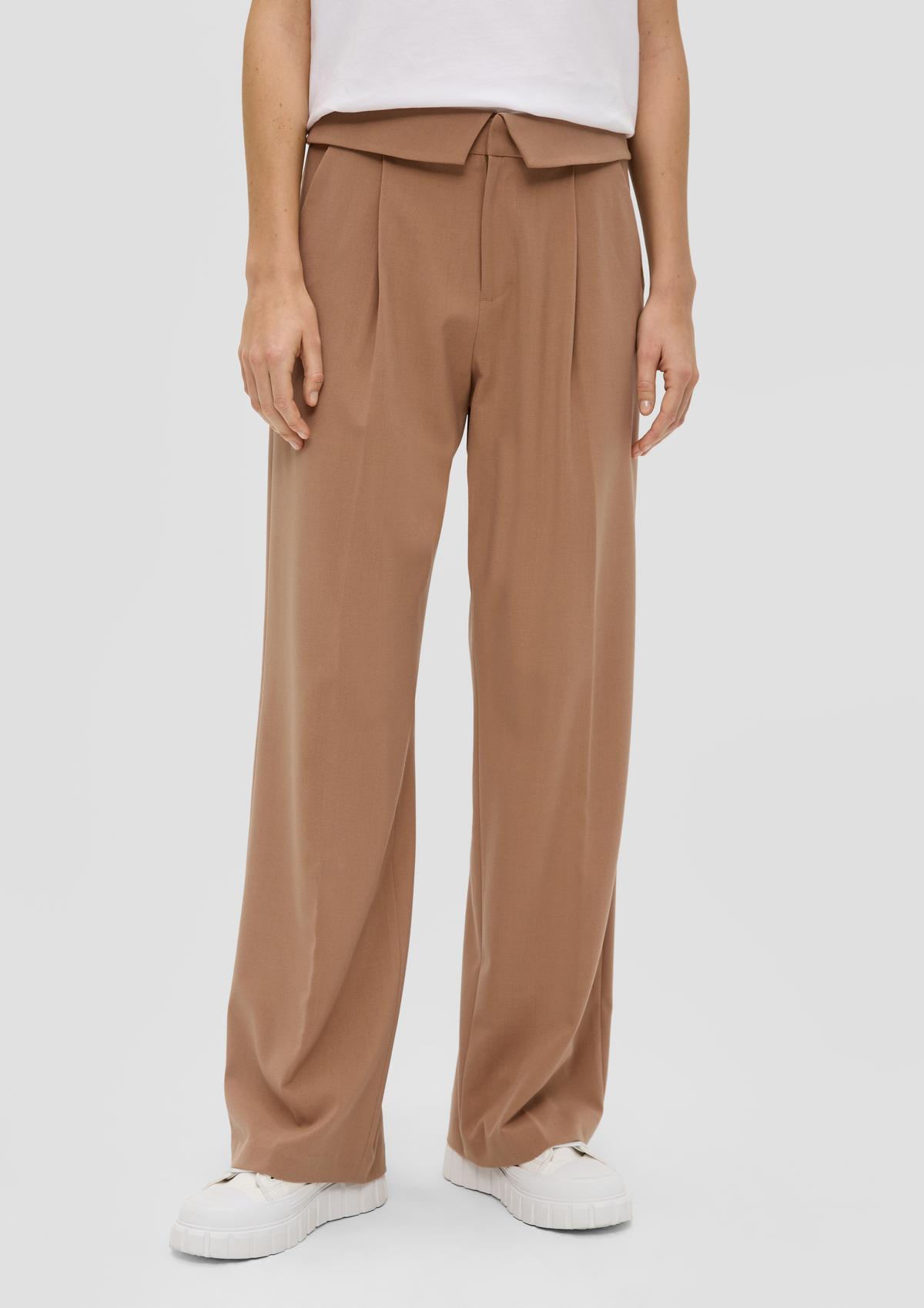 s.Oliver Loose fit: trousers with a turn-down waistband