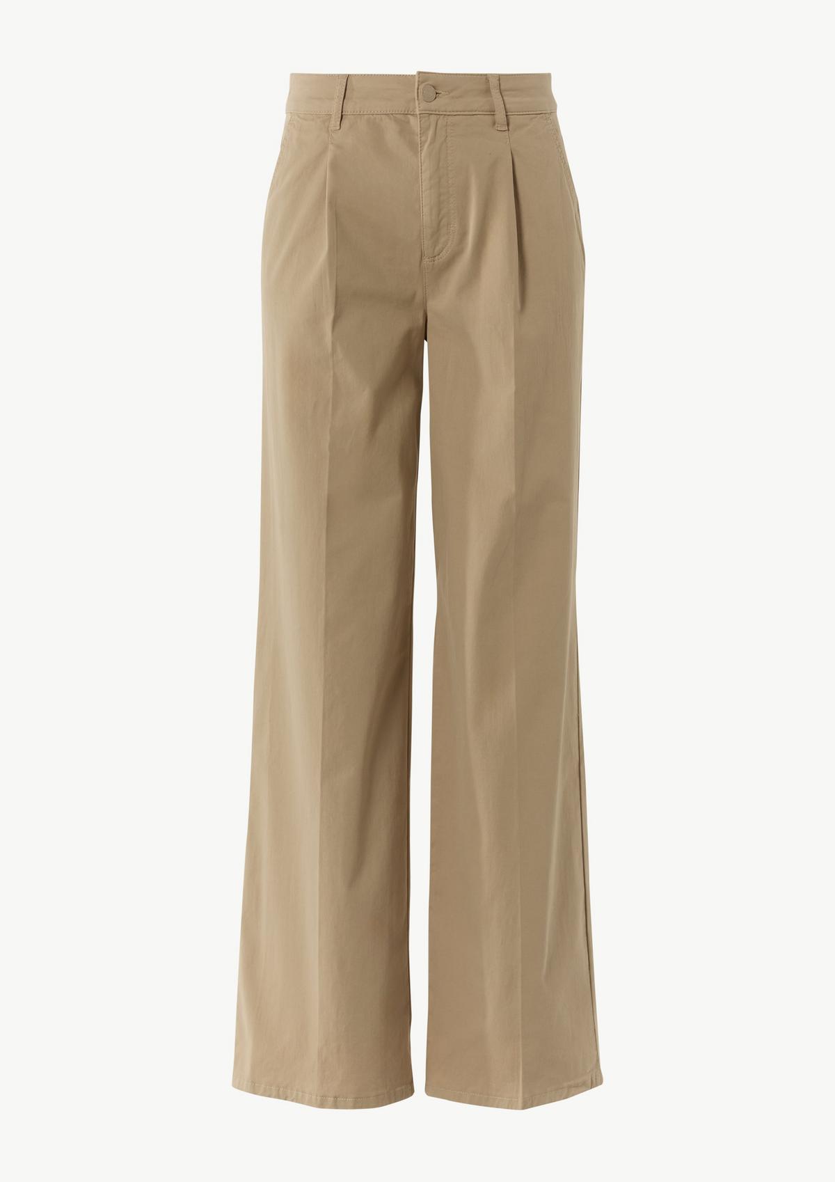 comma Loose fit: twill trousers with a wide leg