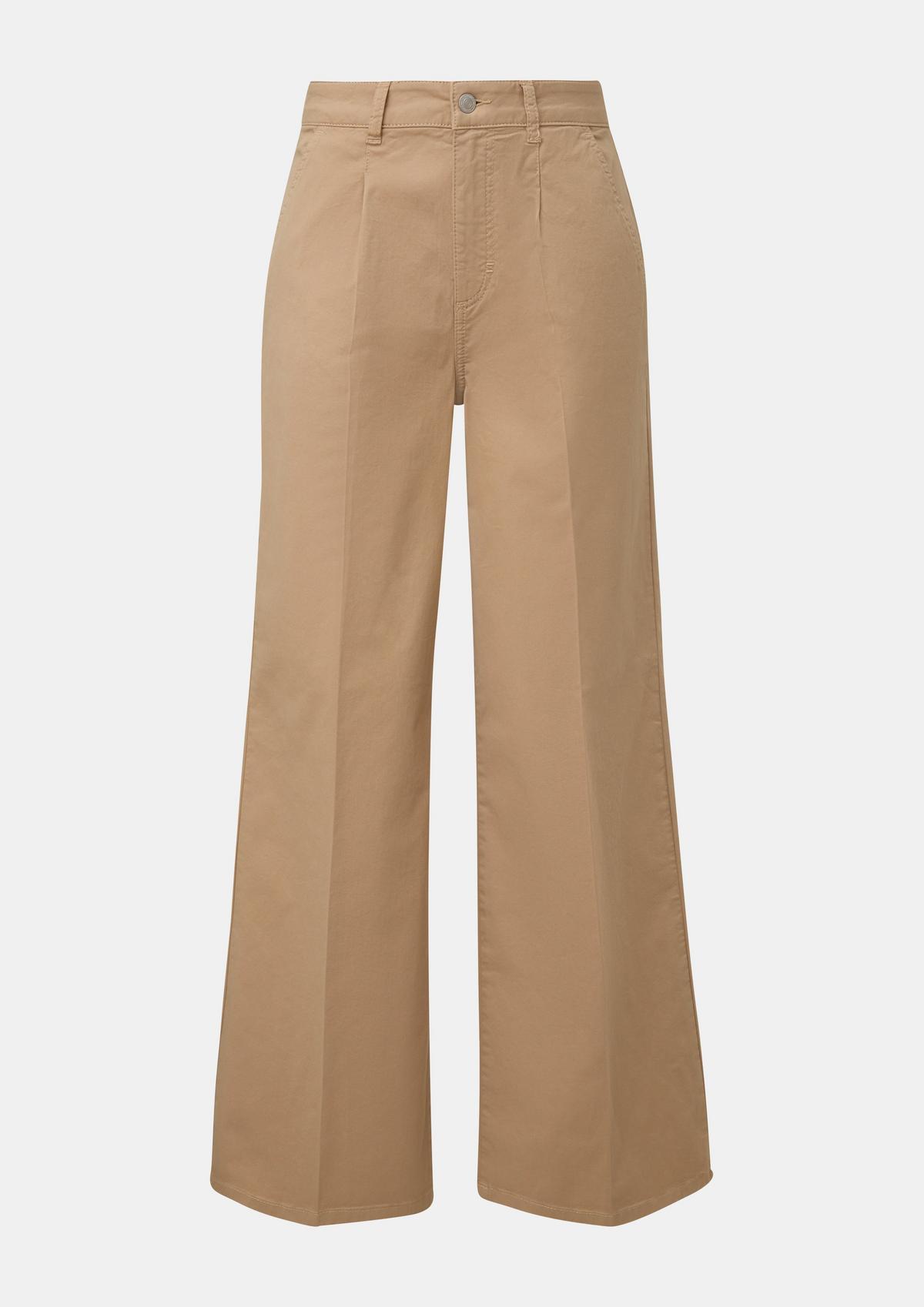 comma Loose fit: twill trousers with a wide leg