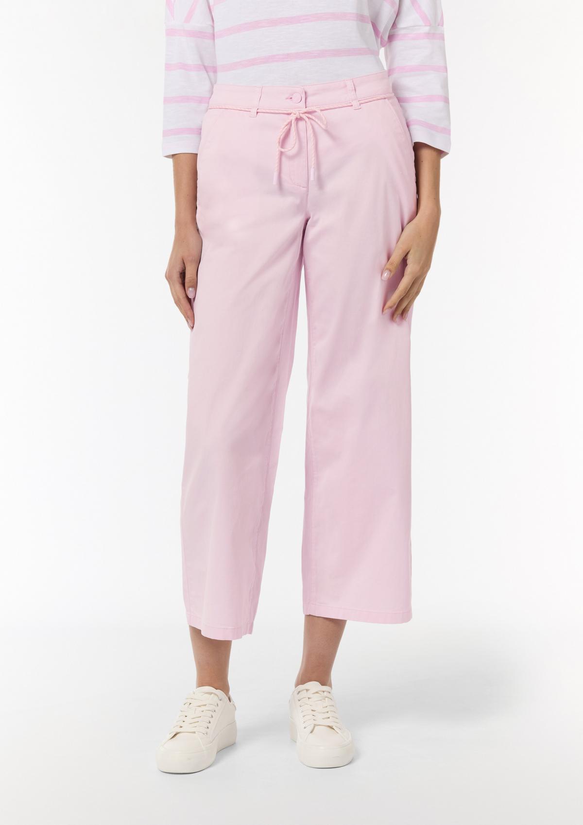 comma Twill culottes with a lace-up belt