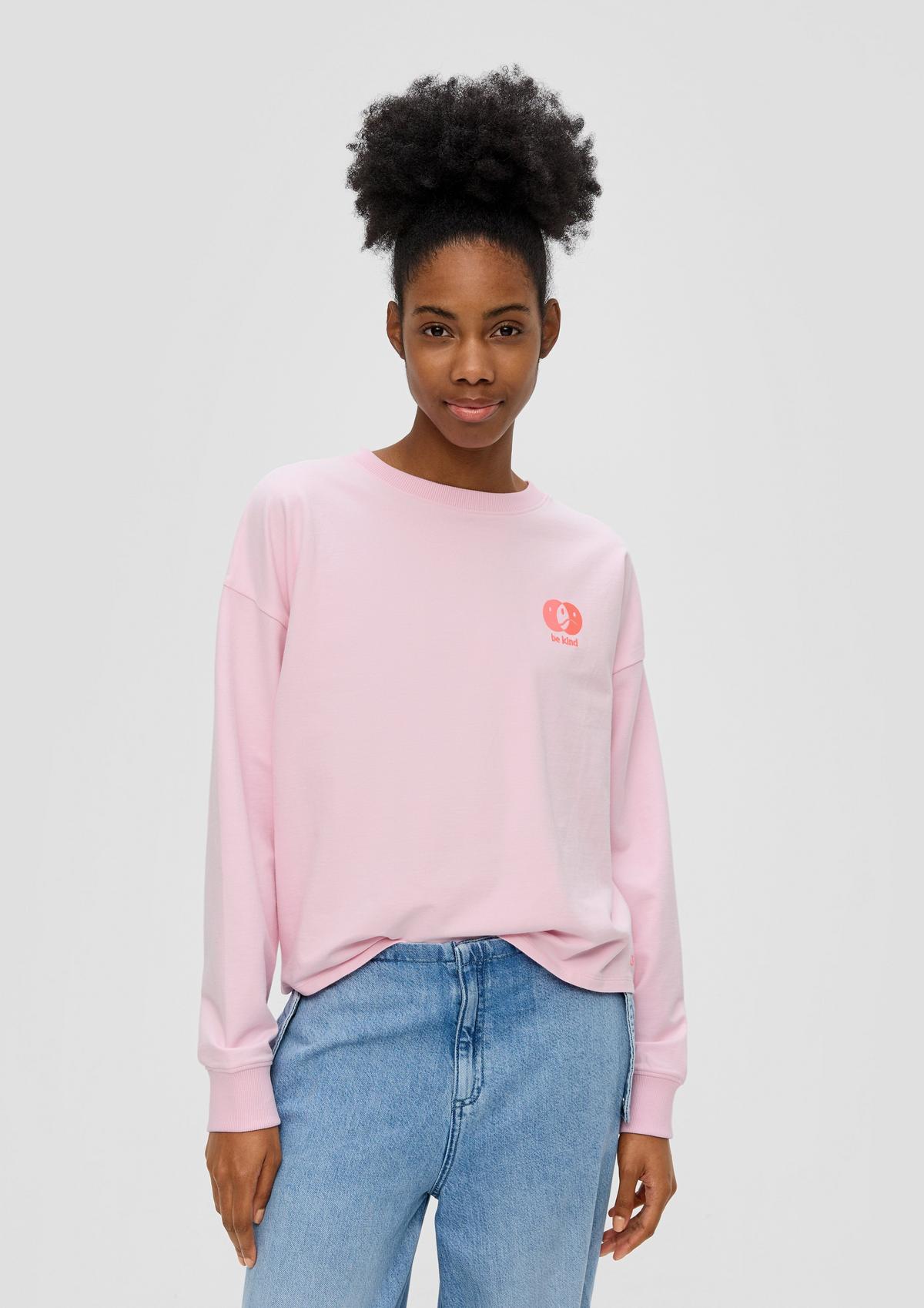 Sweatshirt met boxy model en print aan de achterkant