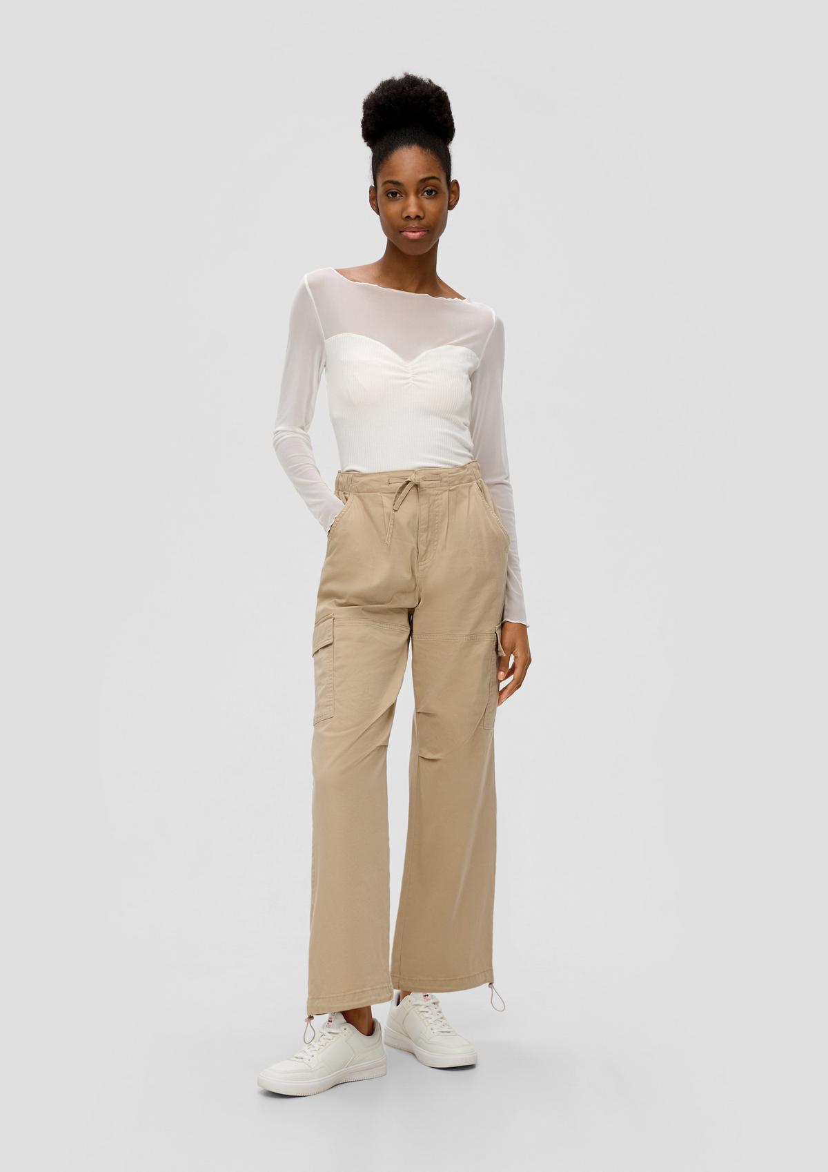 s.Oliver Regular fit: parachute trousers with cargo pockets