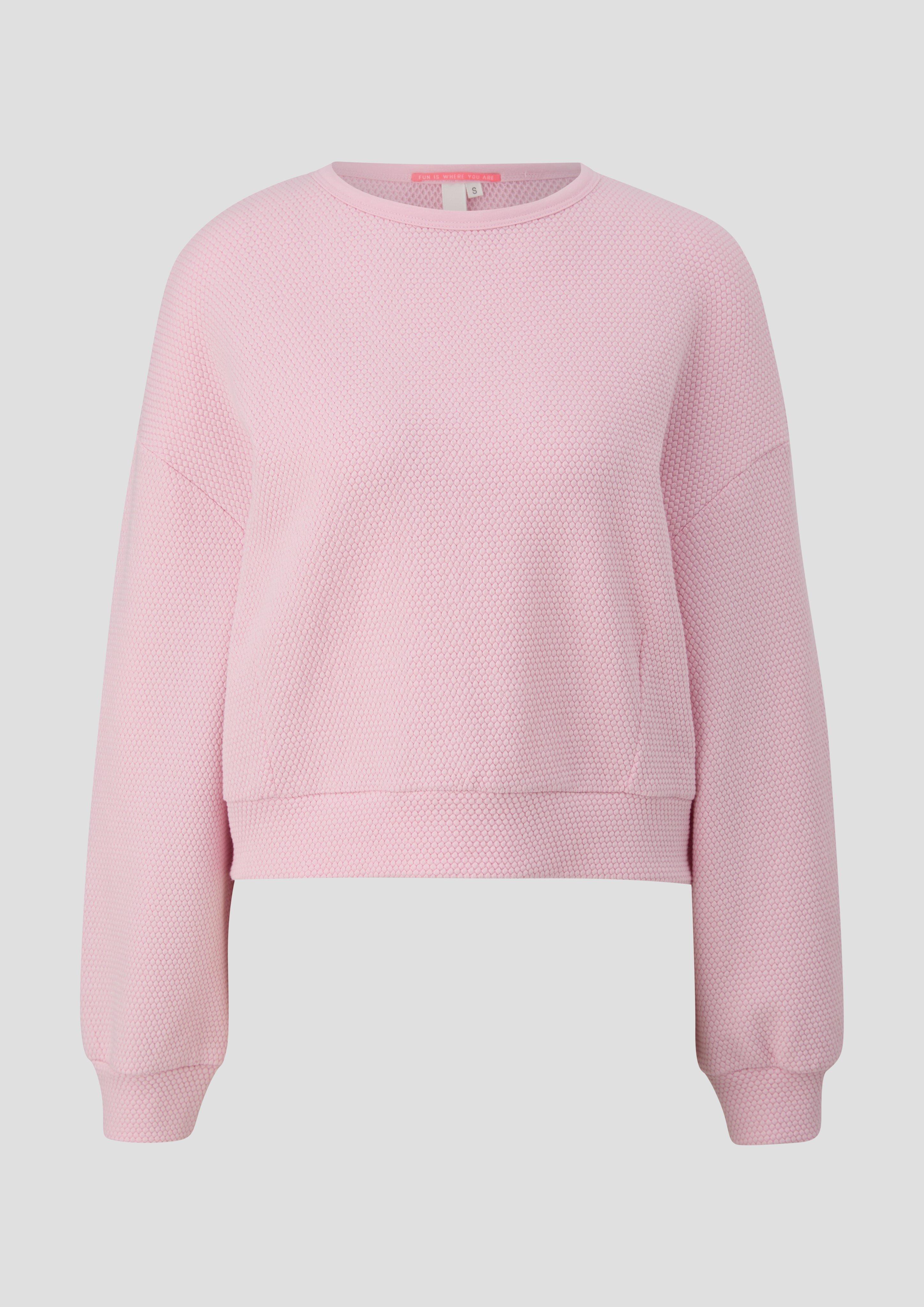 s.Oliver Sweatshirt im Boxy Cut mit Piquéstruktur