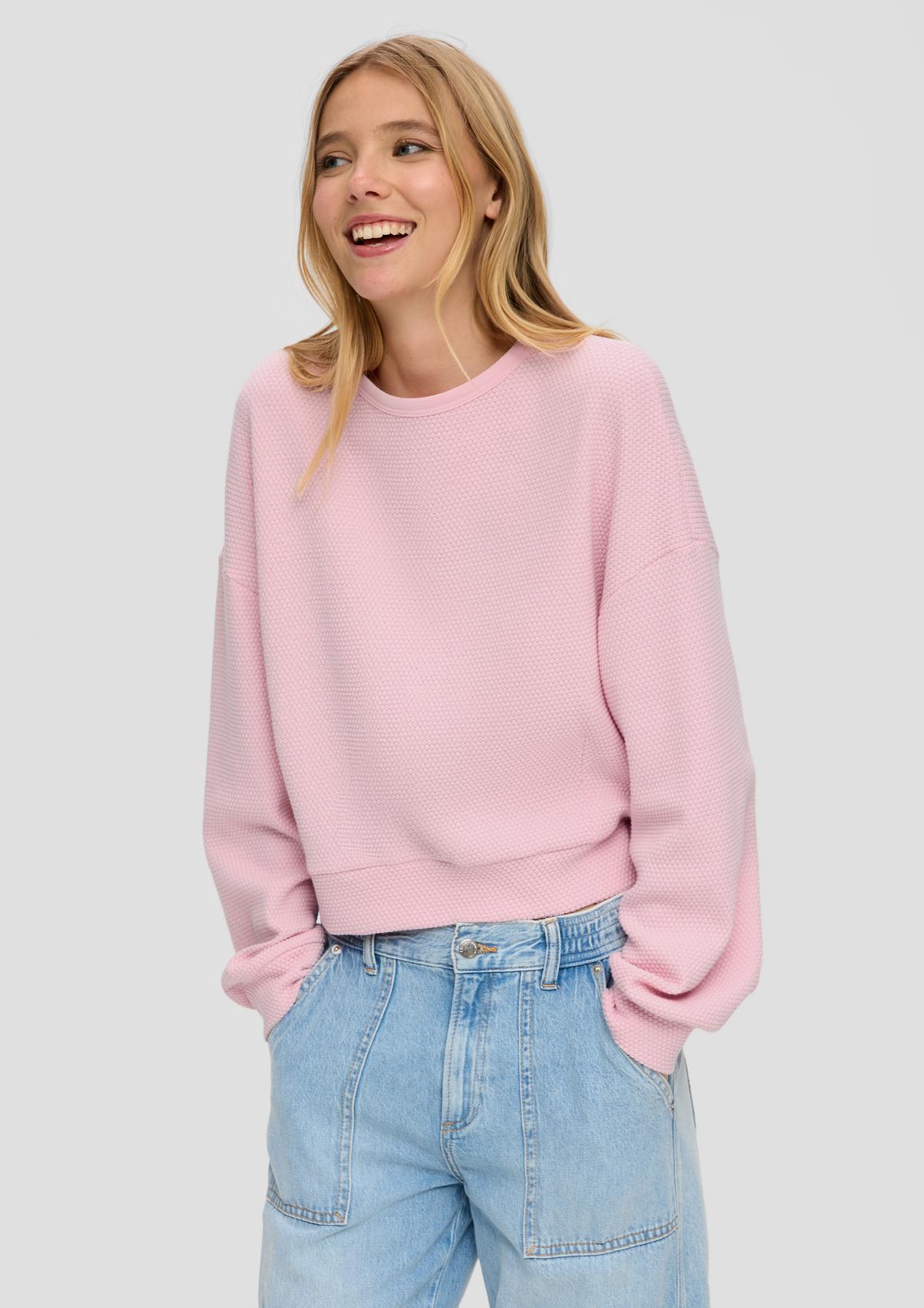 s.Oliver Sweatshirt in a boxy cut with a piqué texture