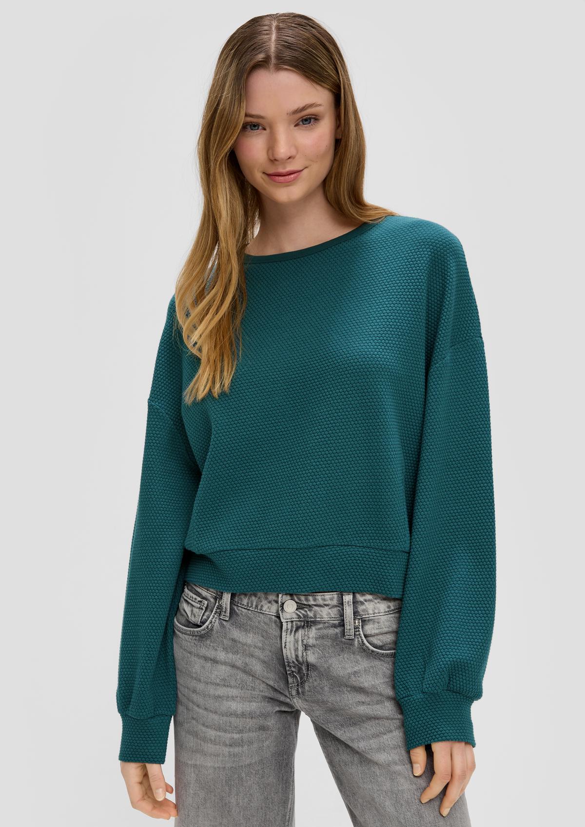 s.Oliver Sweatshirt in a boxy cut with a piqué texture