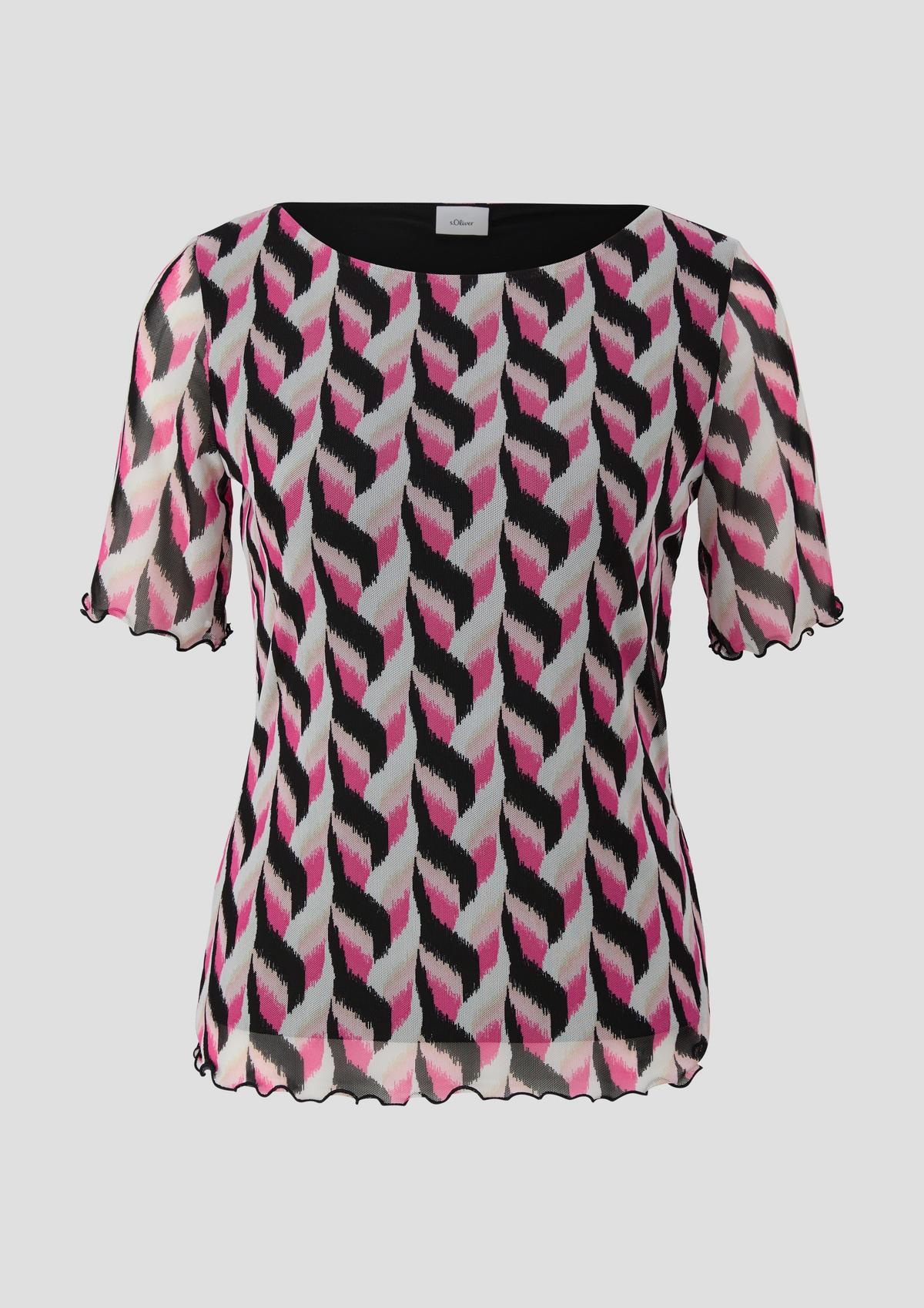 s.Oliver Mesh-Shirt mit All-over-Print