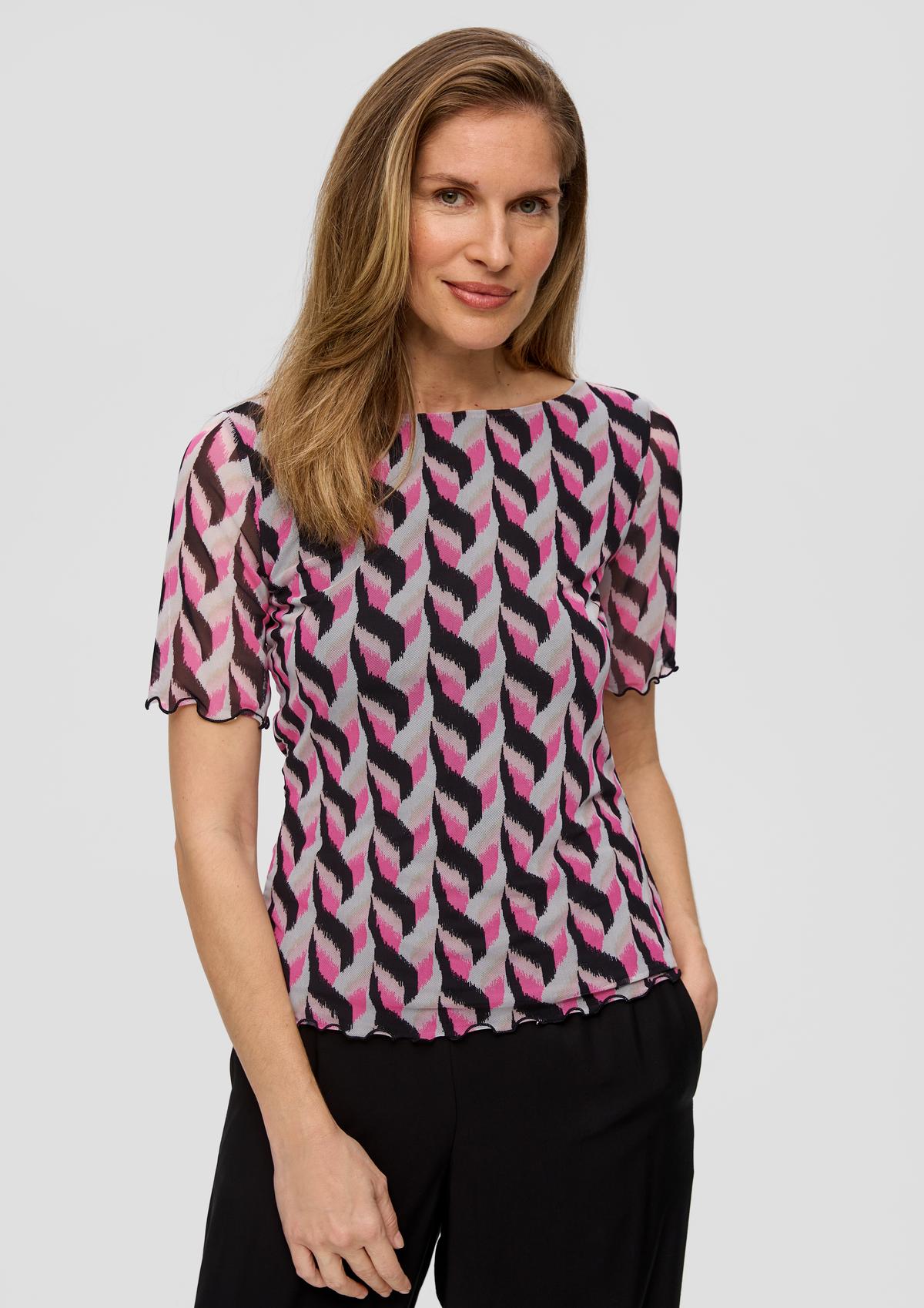 s.Oliver Mesh top with an all-over print