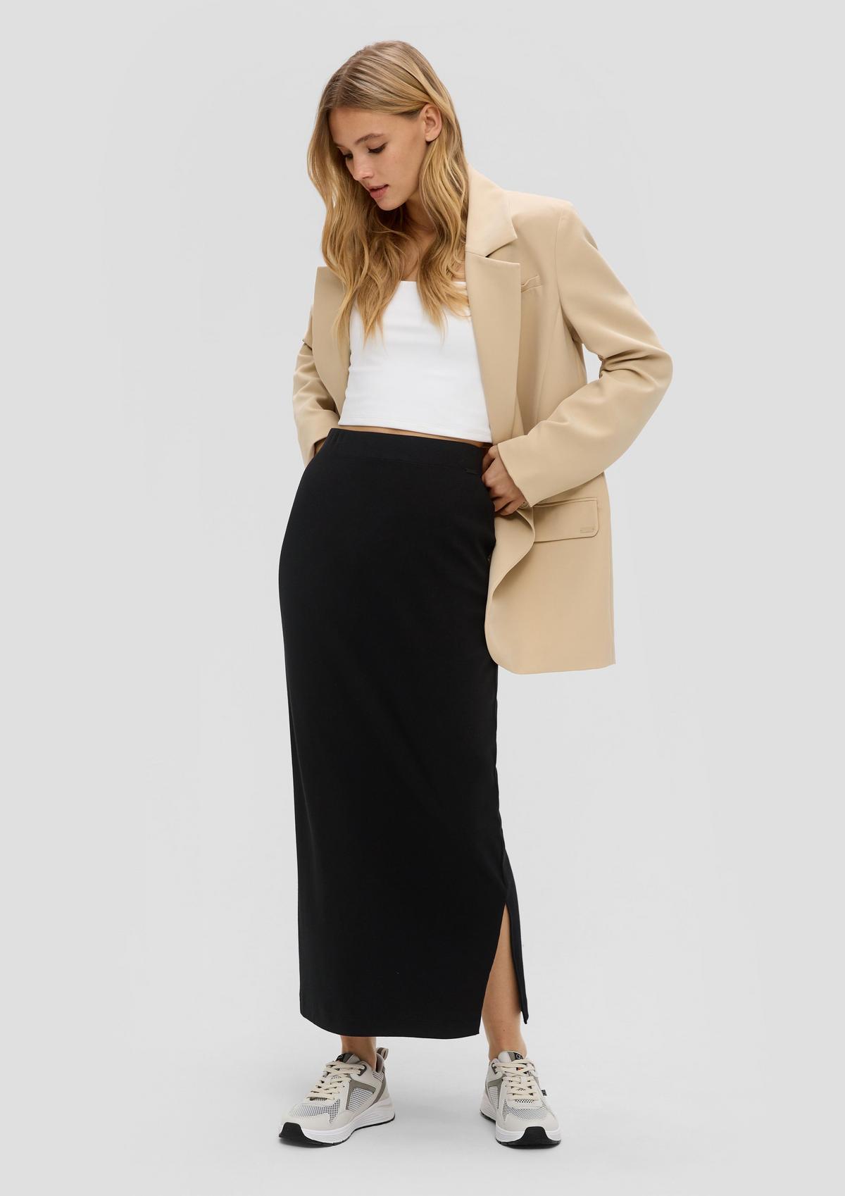 s.Oliver Maxi skirt with a ribbed texture