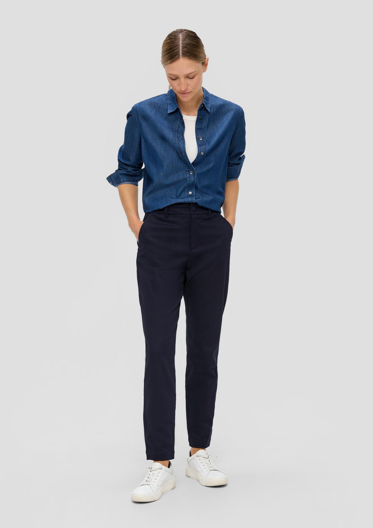 s.Oliver Stretch trousers with a tapered leg