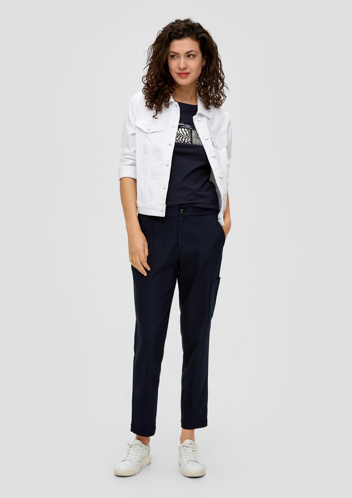 s.Oliver Relaxed fit: cotton blend trousers