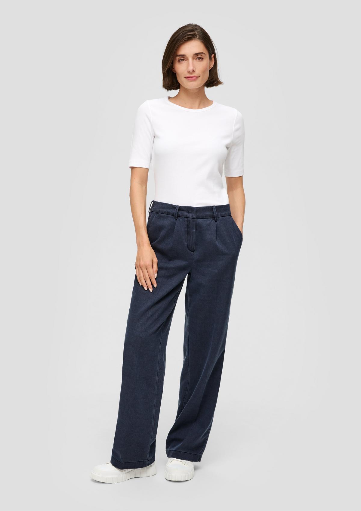 Regular fit: business trousers in a cotton/lyocell blend