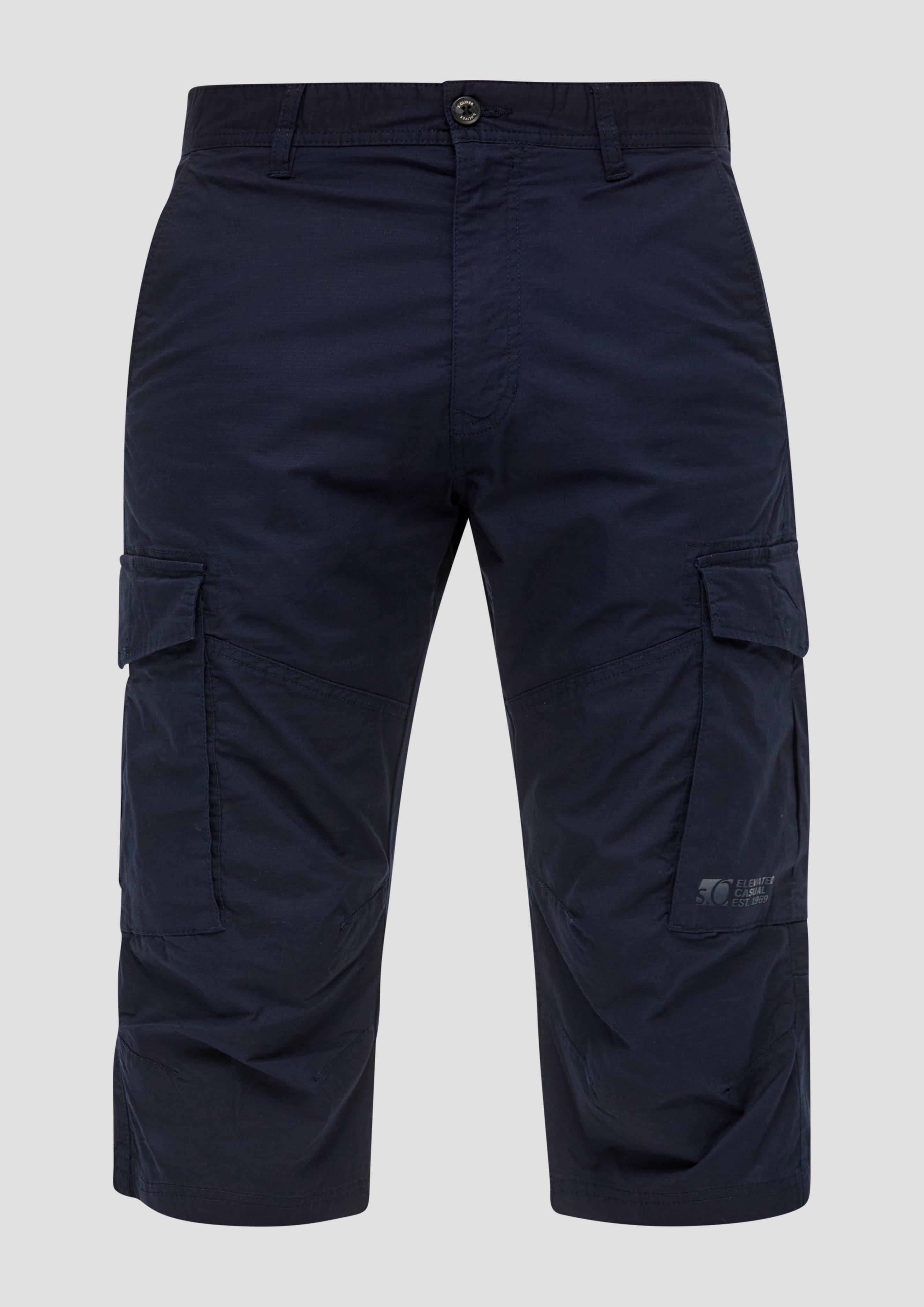 s.Oliver - Cargo-Bermuda aus Baumwollstretch, Herren, blau