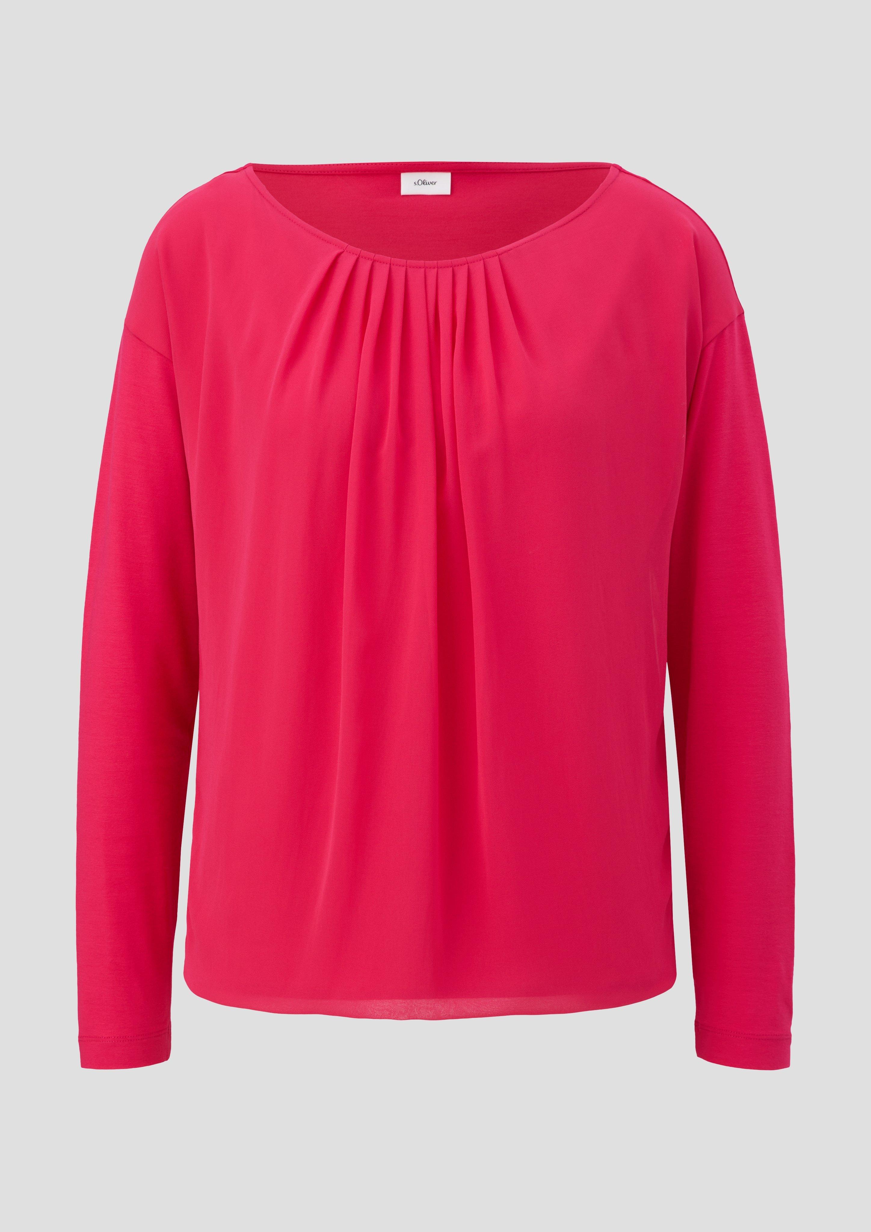 s.Oliver - Bluse aus Chiffon, Damen, Rosa