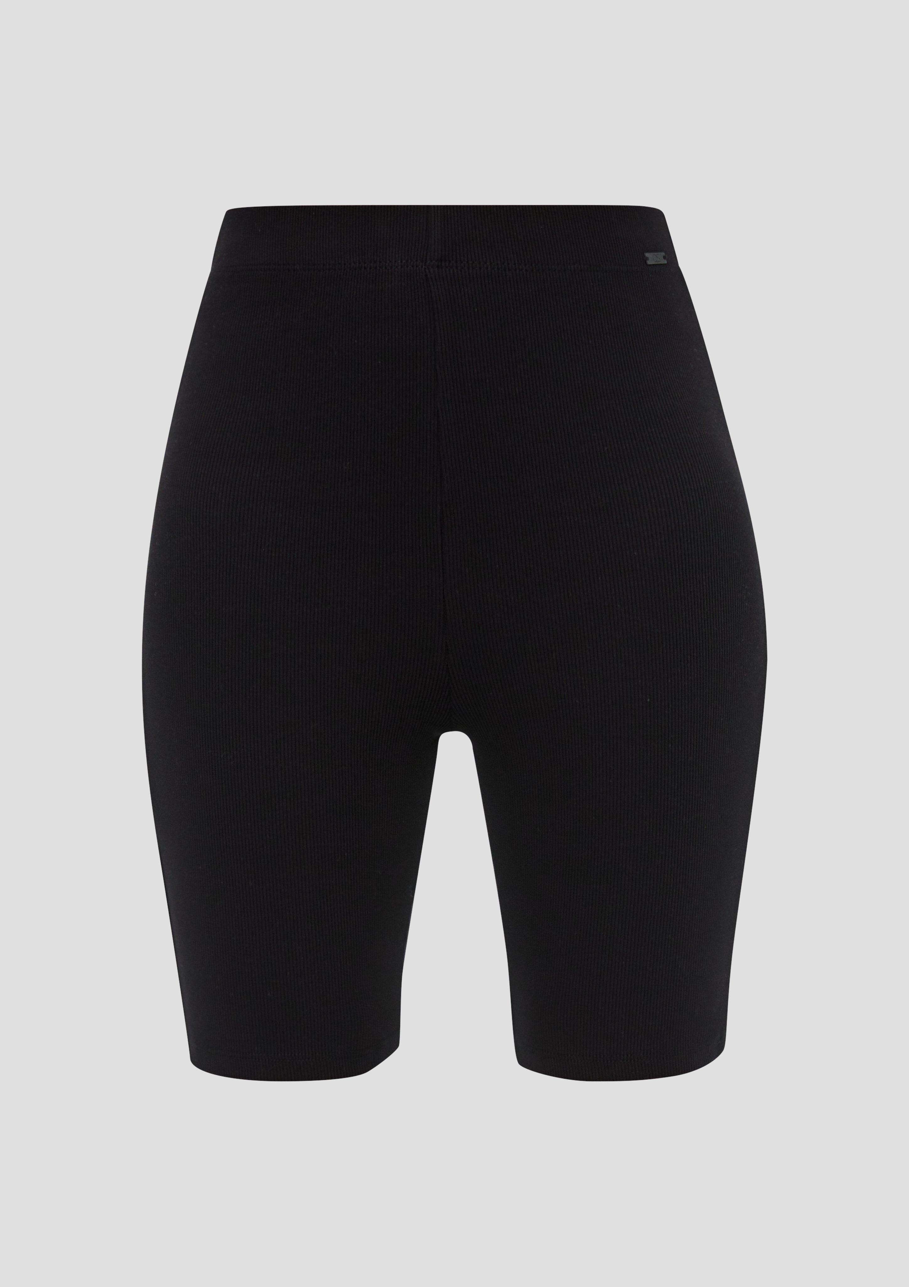 QS - Super Skinny: Leggings mit Rippstruktur, Damen, schwarz