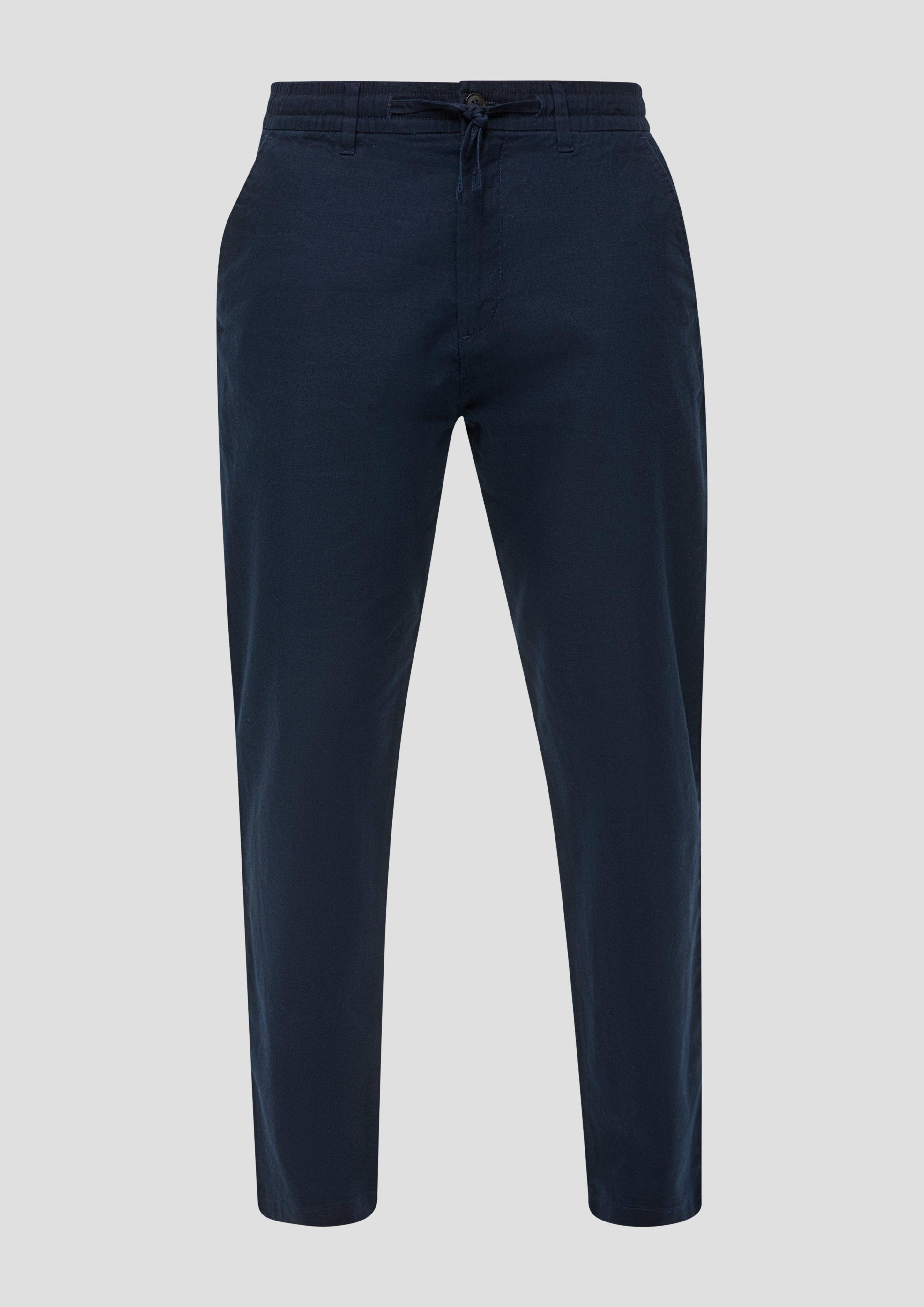 s.Oliver - Relaxed: Chinohose aus Leinenmix, Herren, blau