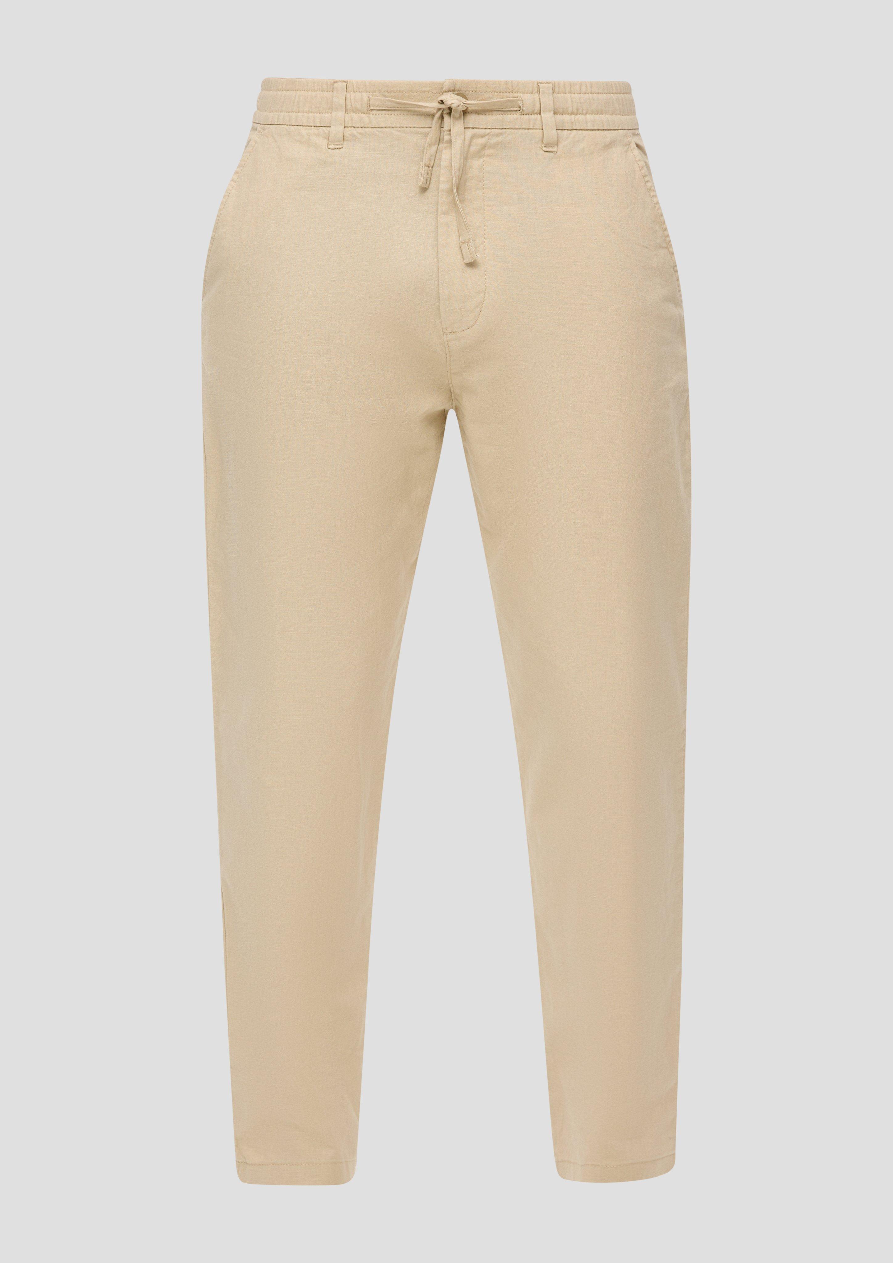 s.Oliver - Relaxed: Chinohose aus Leinenmix, Herren, Beige