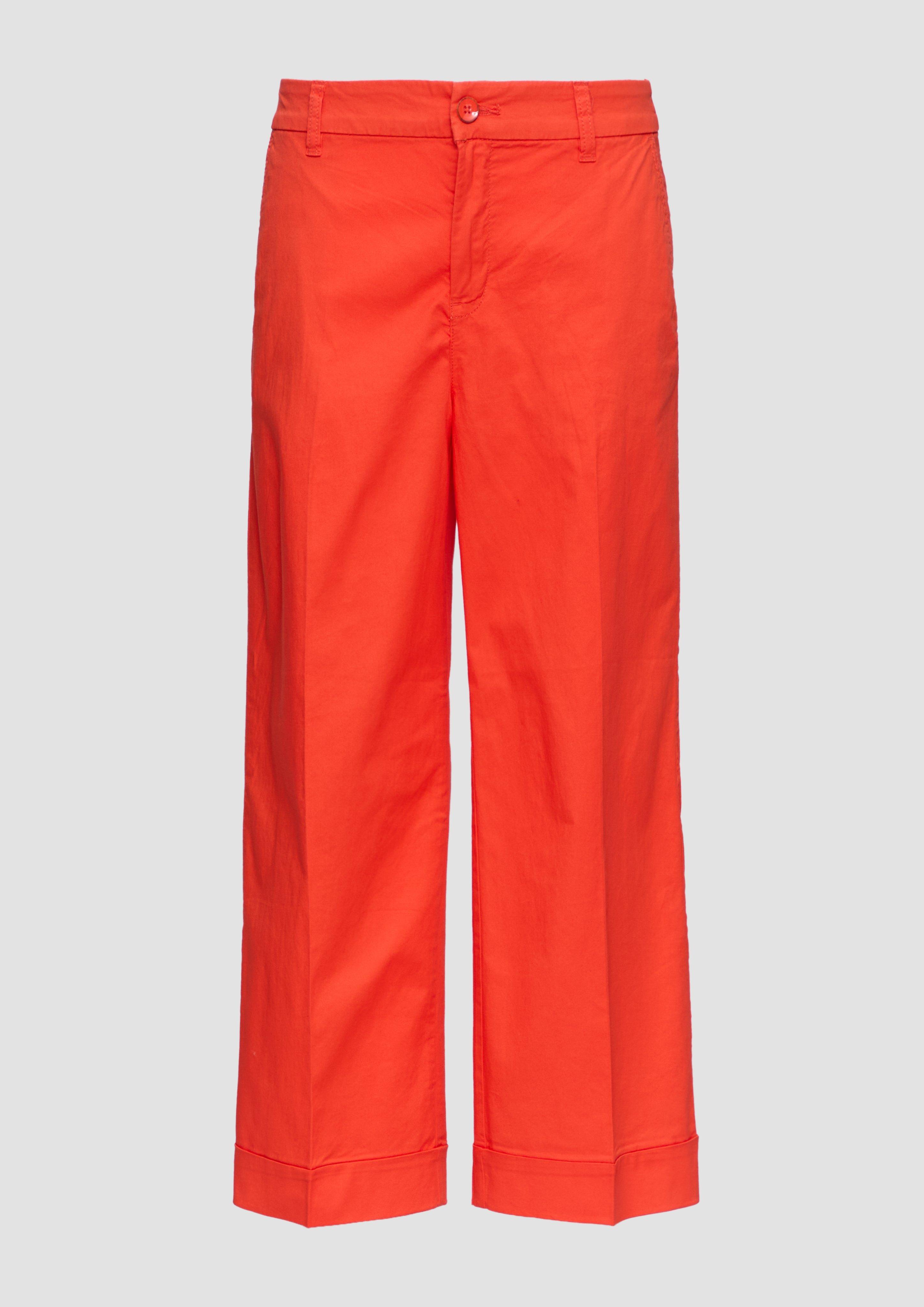 s.Oliver - Culotte aus Baumwollstretch, Damen, Orange