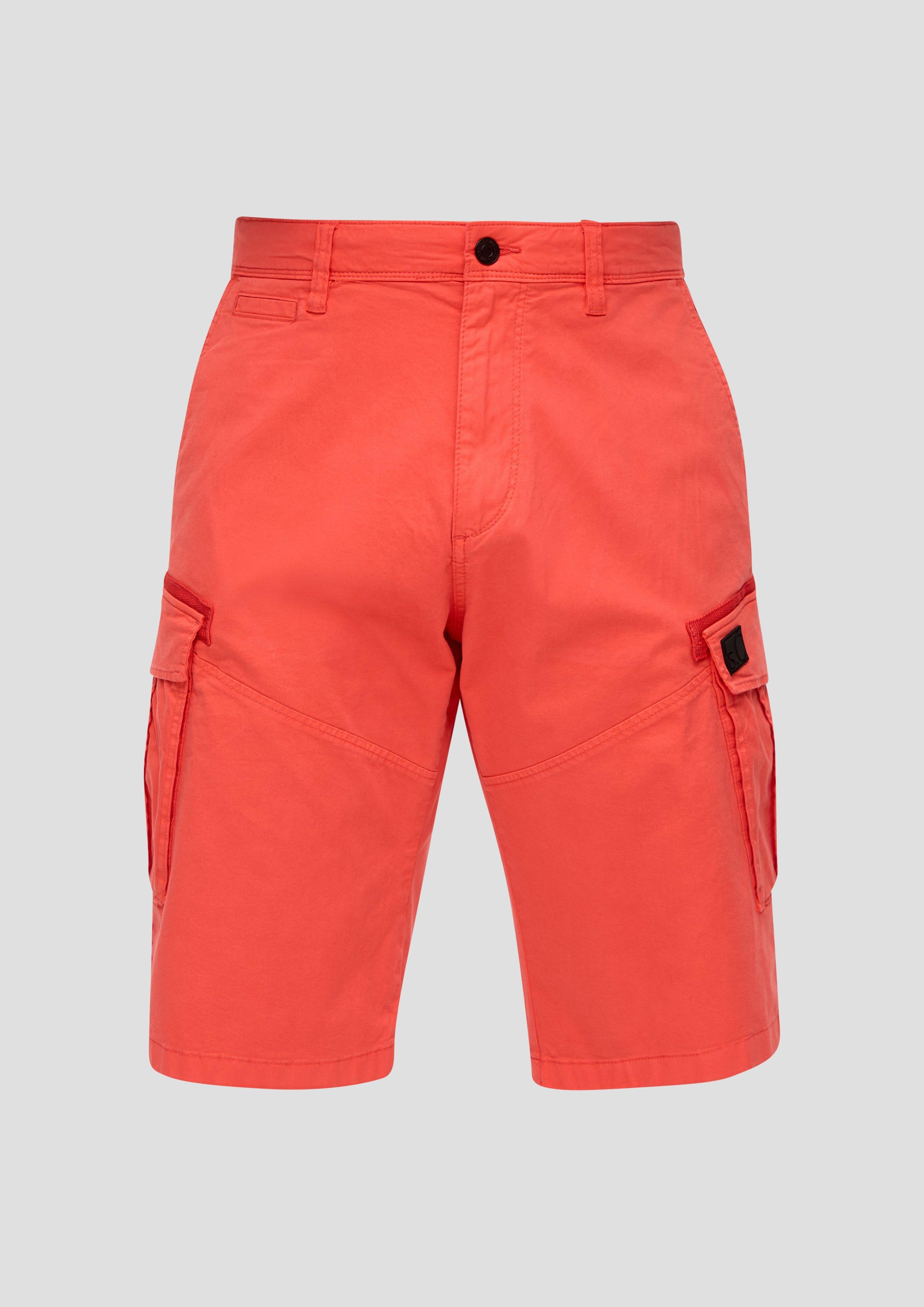 s.Oliver - Relaxed: Cargo-Bermuda mit Garment Dye, Herren, Orange