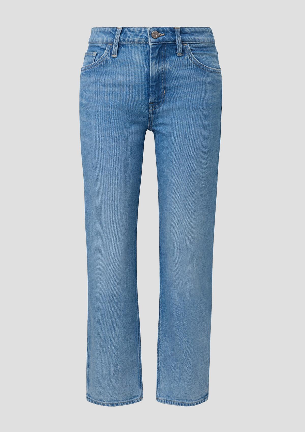 s.Oliver Karolin cropped jeans / regular fit / mid rise / straight leg / all-over pattern