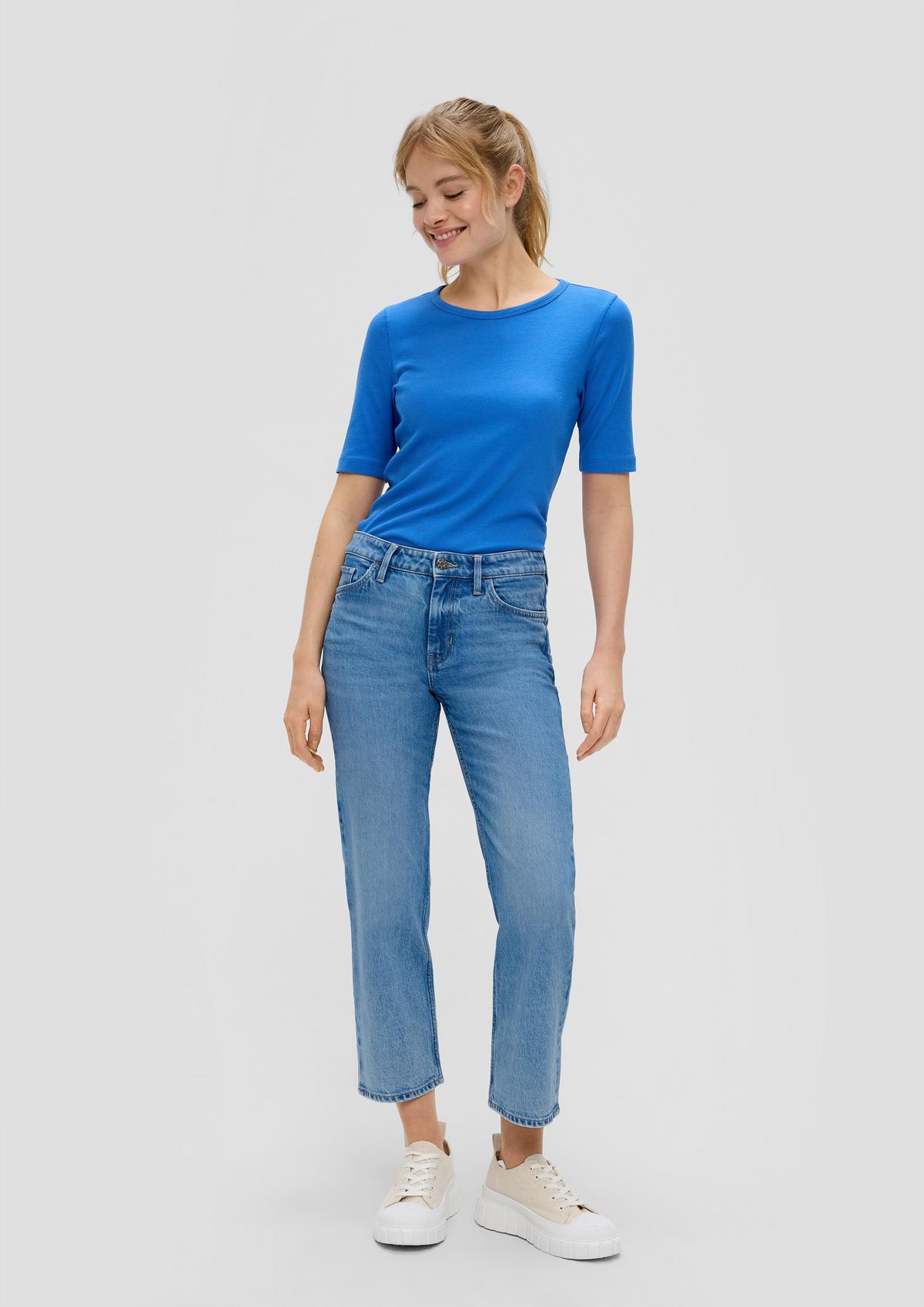 s.Oliver Cropped Jeans Karolin / Regular Fit / Mid Rise / Straight Leg / All-over-Muster