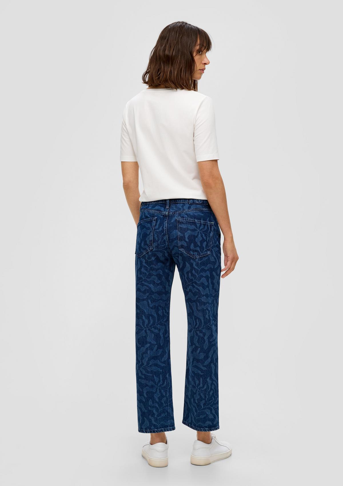 s.Oliver Cropped jeans Karolin / regular fit / mid rise / straight leg / motief all-over