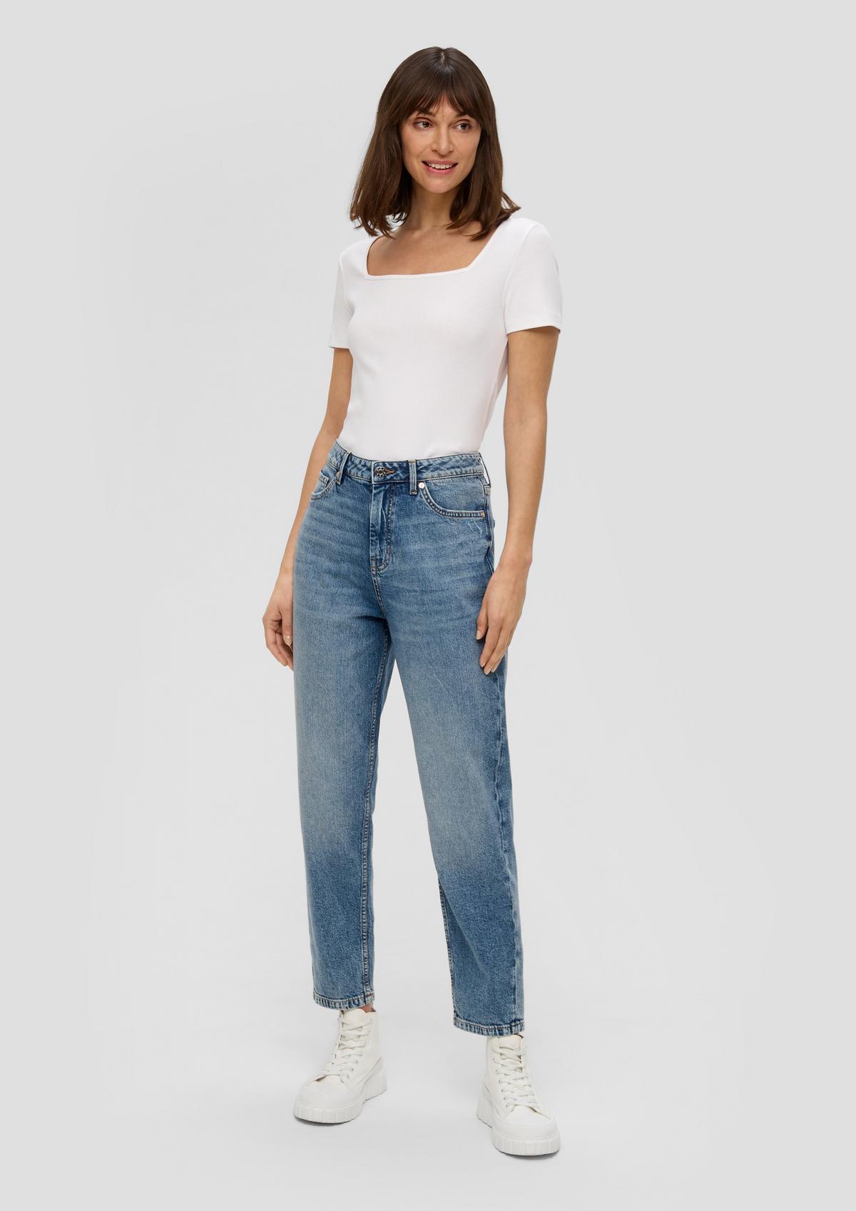 Hlače Jeans Mom/kroj Regular Fit/High Rise/široke hlačnice