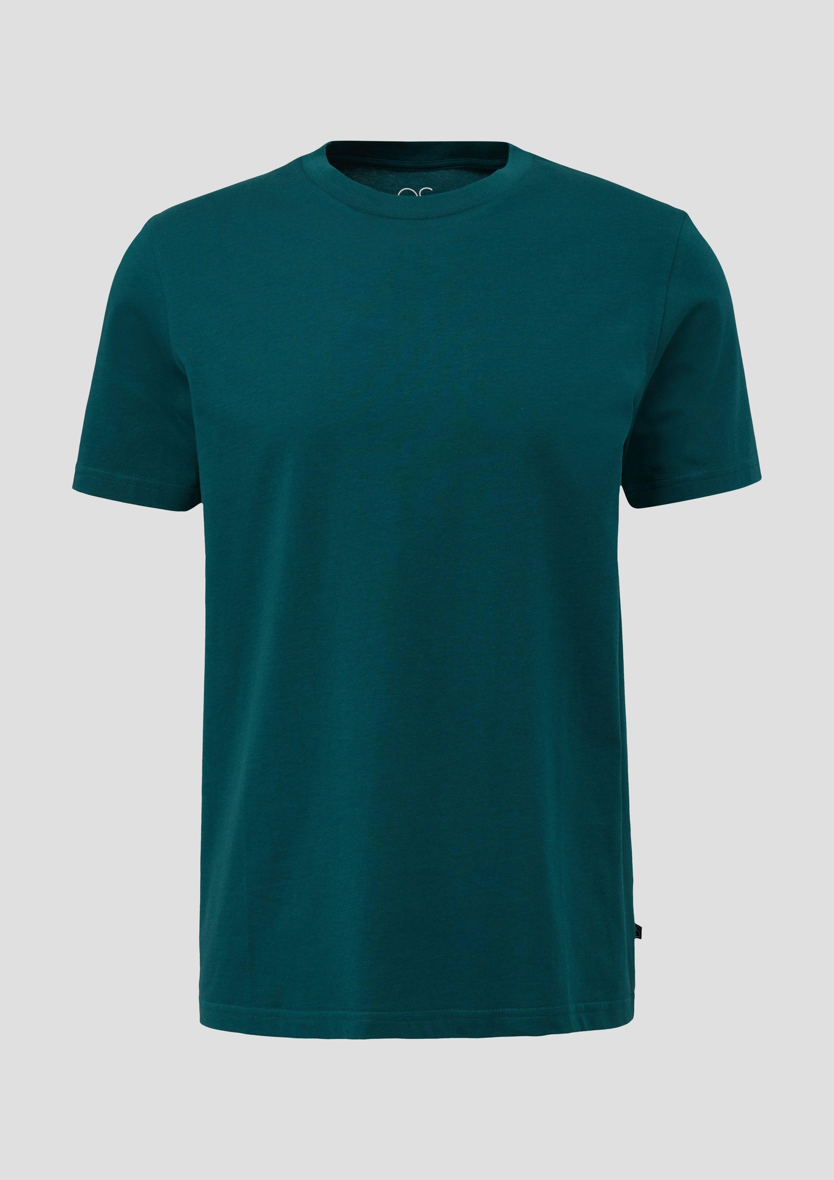 QS - T-Shirt mit Rundhalsausschnitt, Herren, Blau