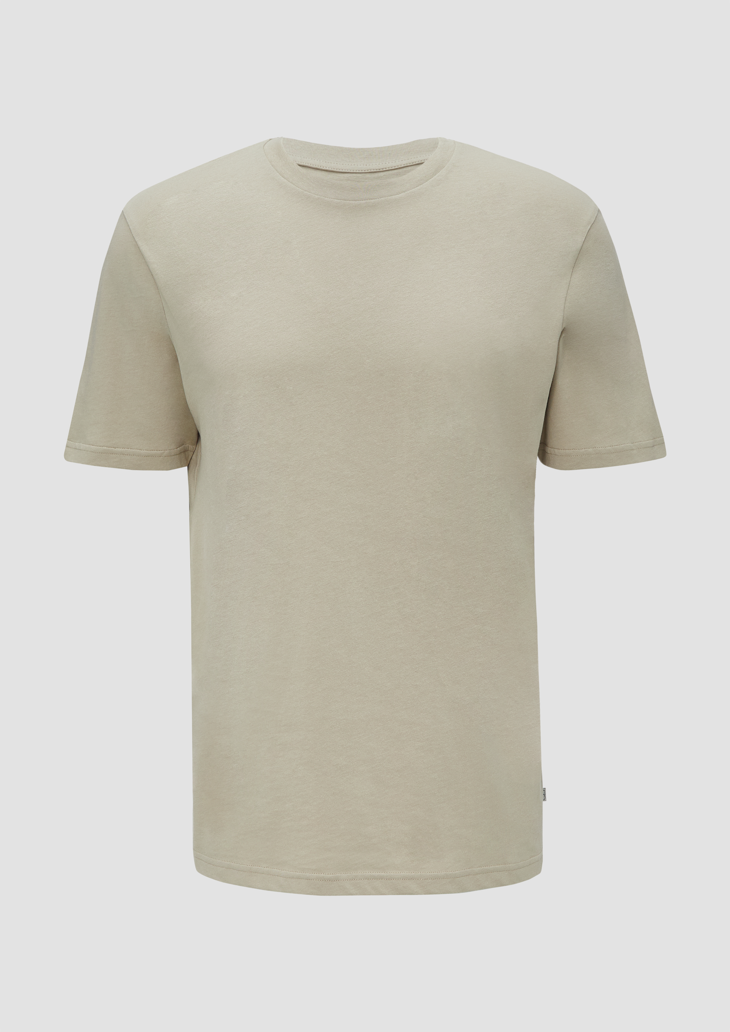 QS - T-Shirt mit Rundhalsausschnitt, Herren, Beige