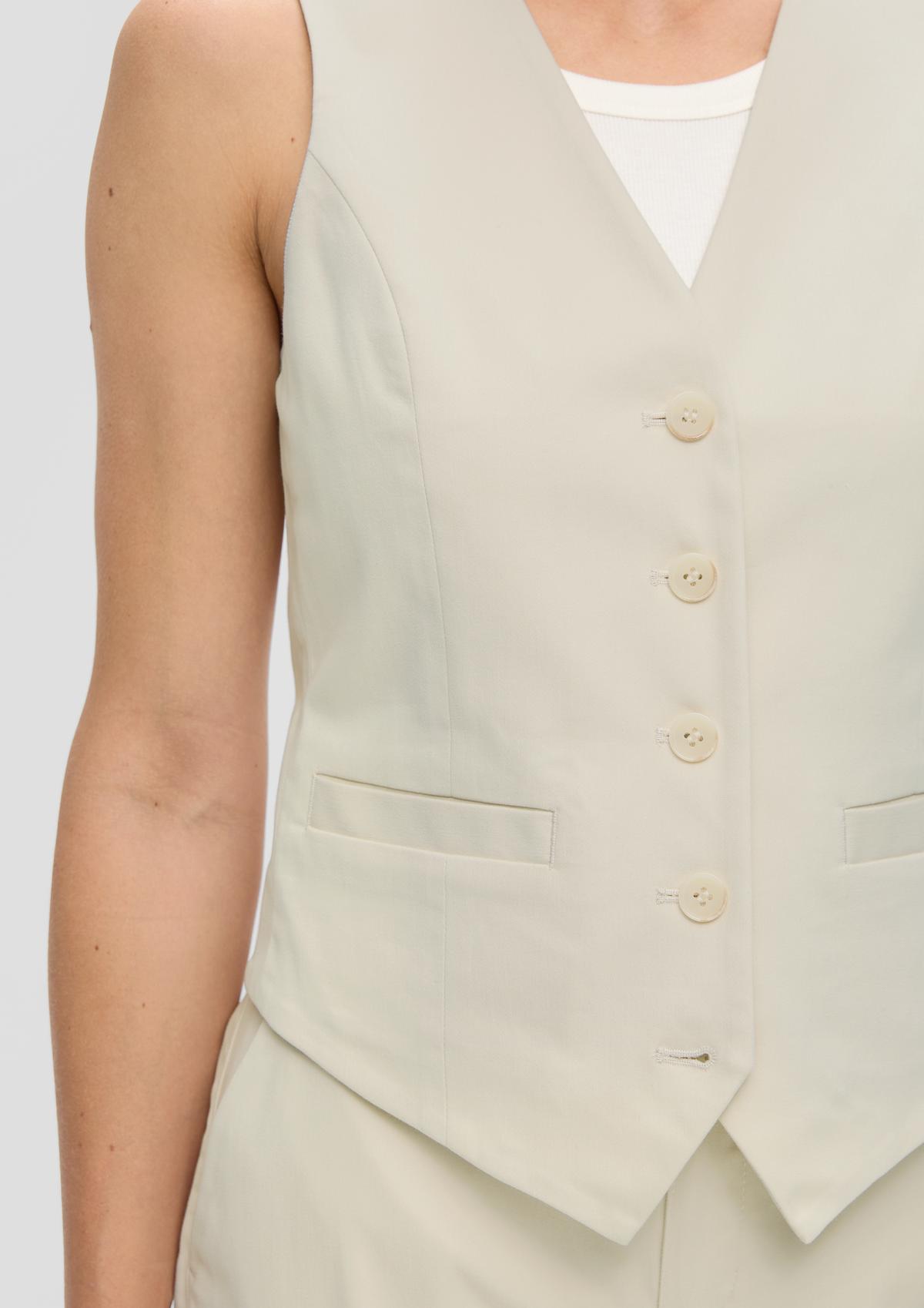 s.Oliver Semi-fitted waistcoat with cotton lining