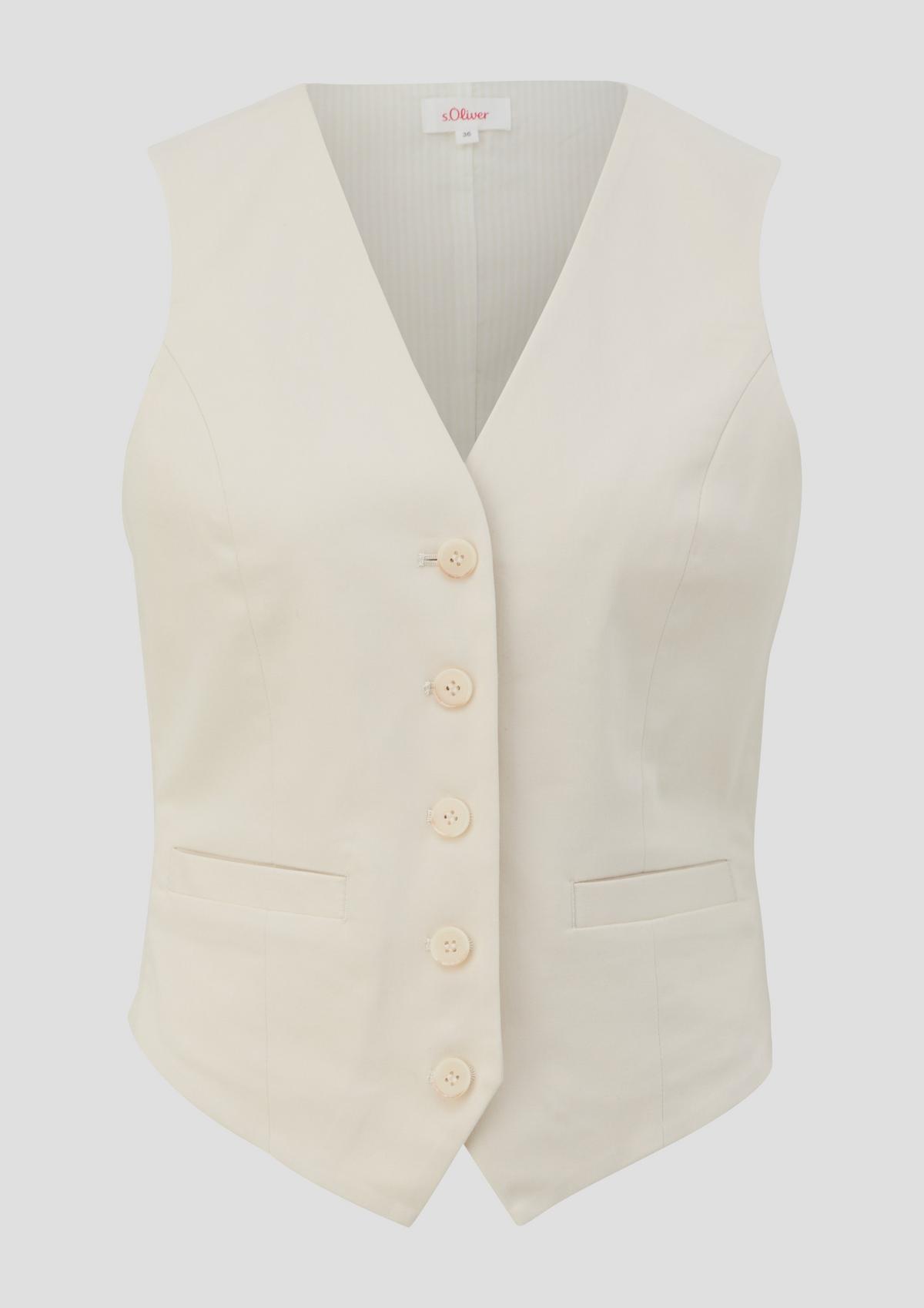 s.Oliver Semi-fitted waistcoat with cotton lining
