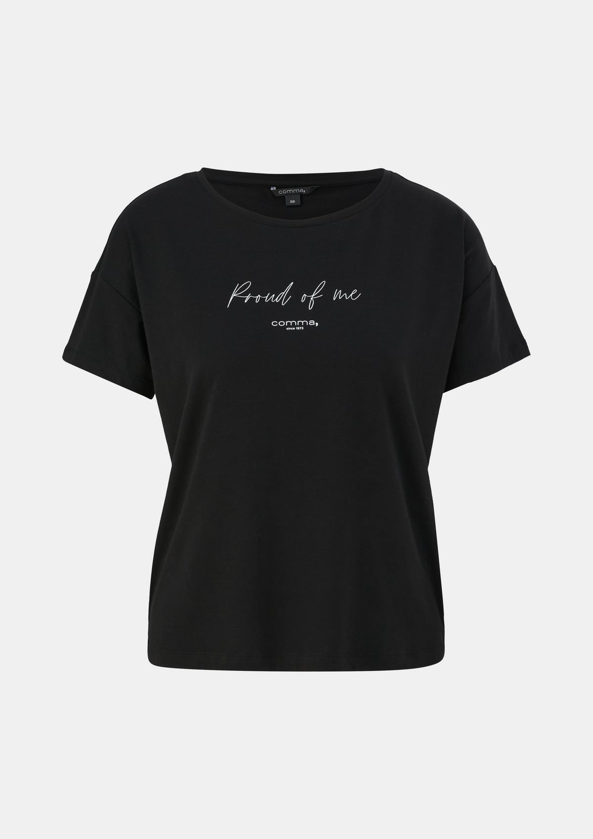 comma T-Shirt aus Baumwollmix