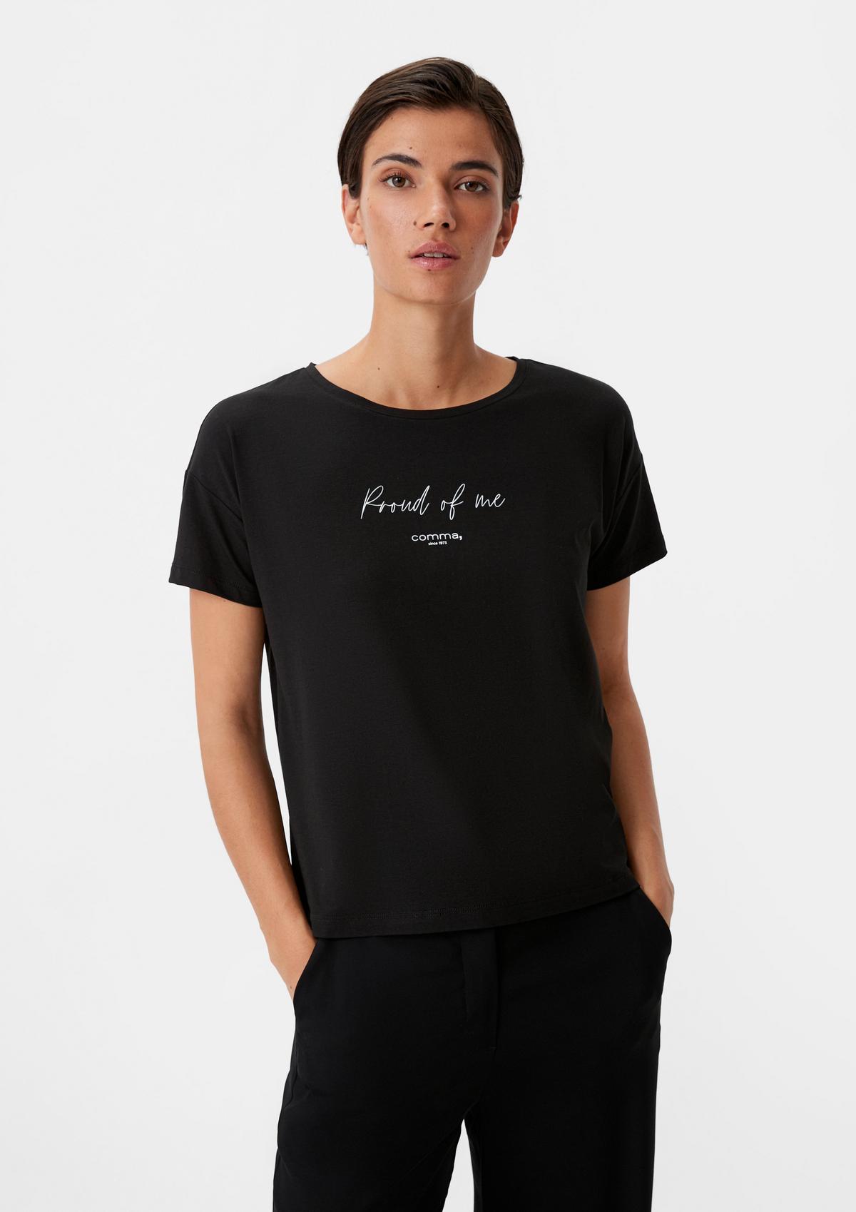 comma T-shirt en coton mélangé