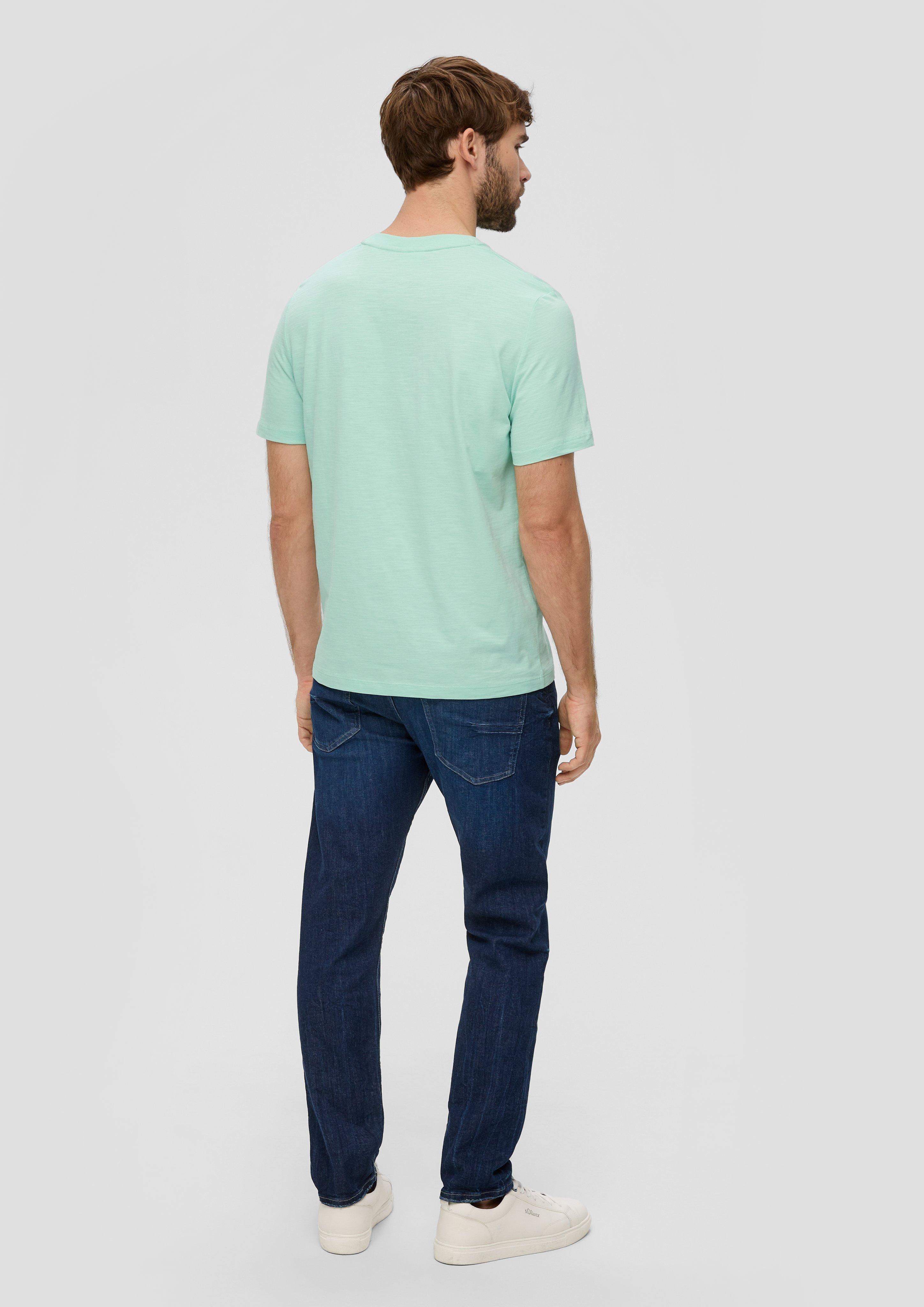 T-shirt with a round neckline - white | s.Oliver