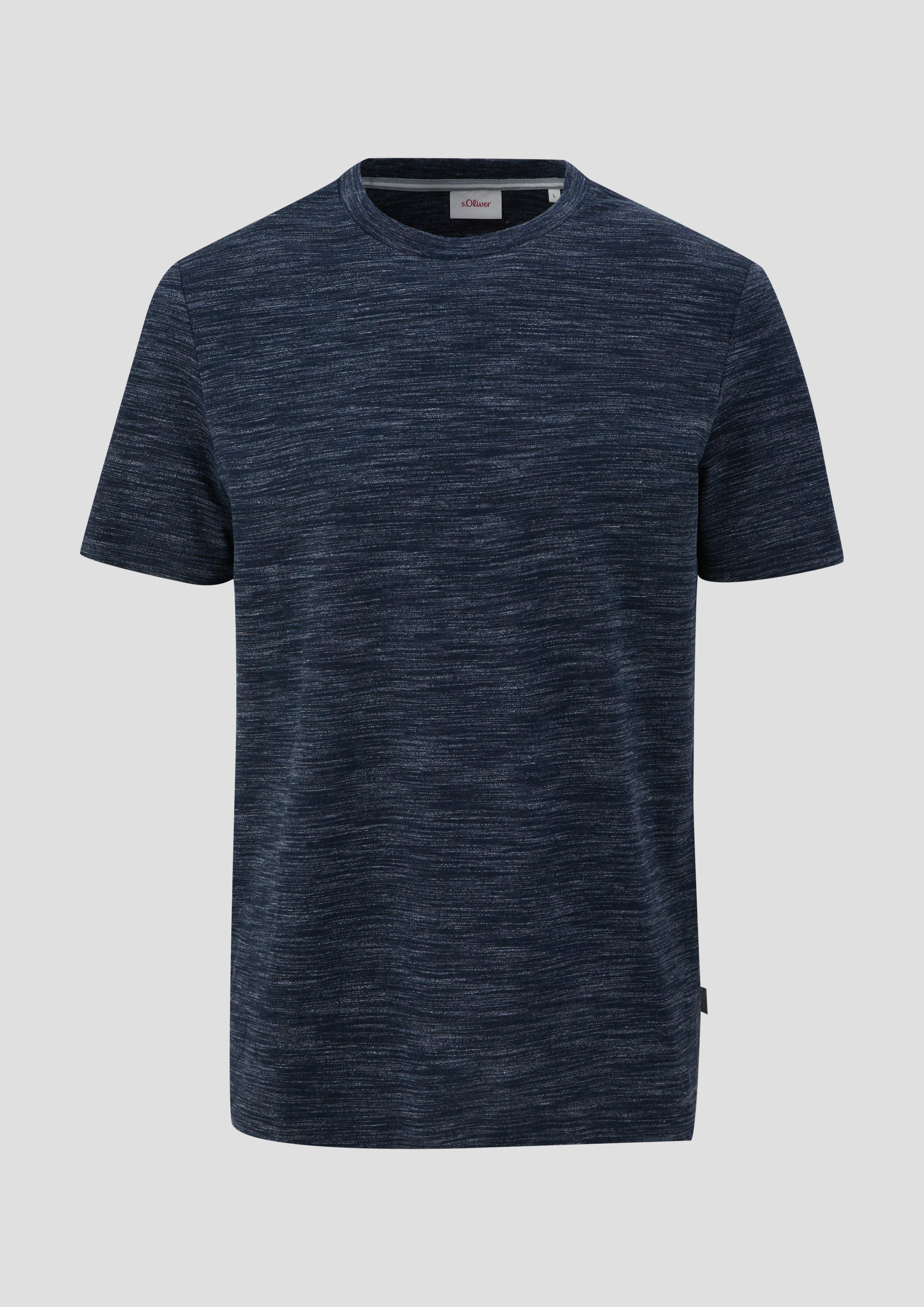 s.Oliver - T-Shirt mit Crew Neck, Herren, blau