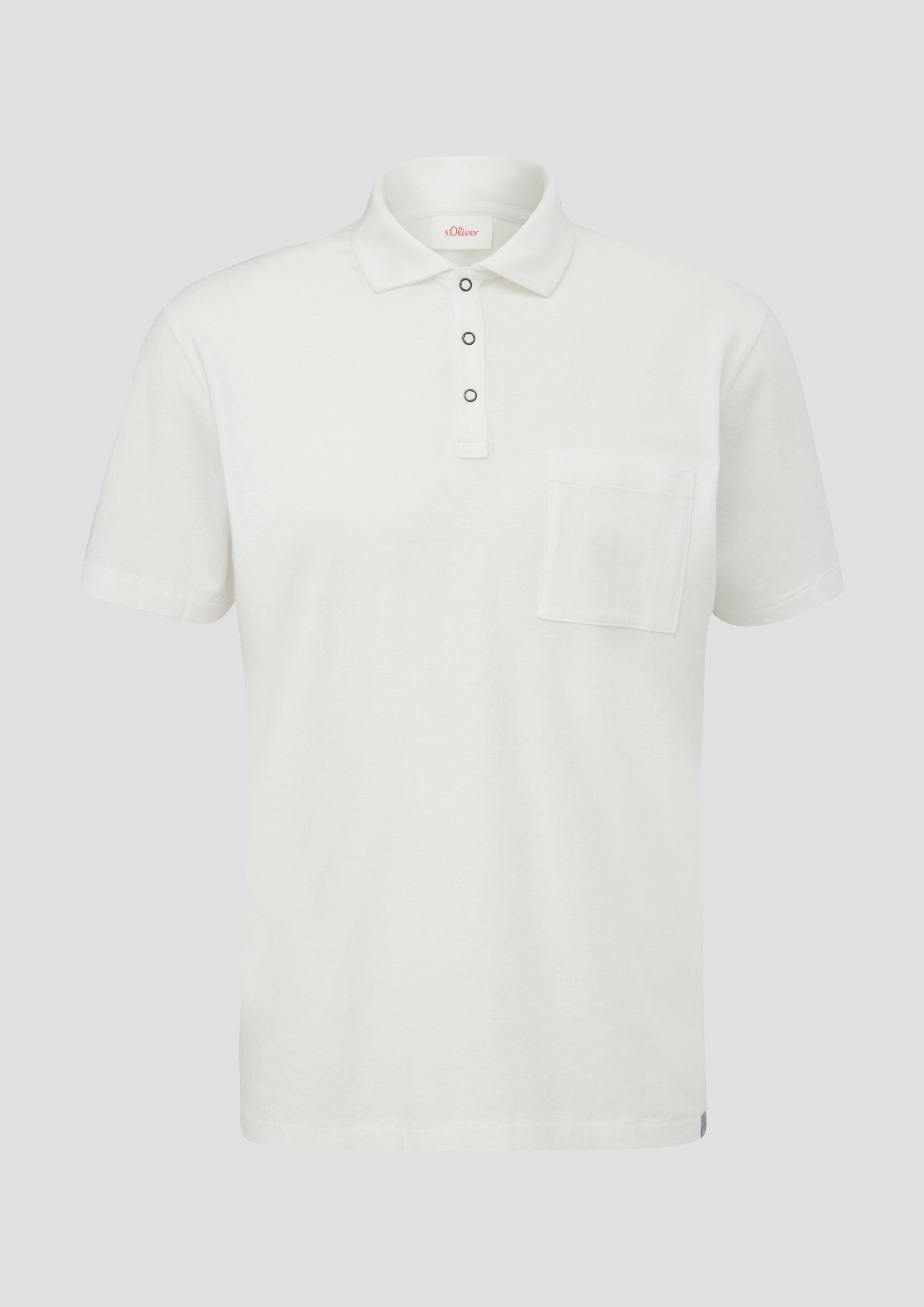 s.Oliver - Poloshirt mit Brusttasche, Herren, weiß