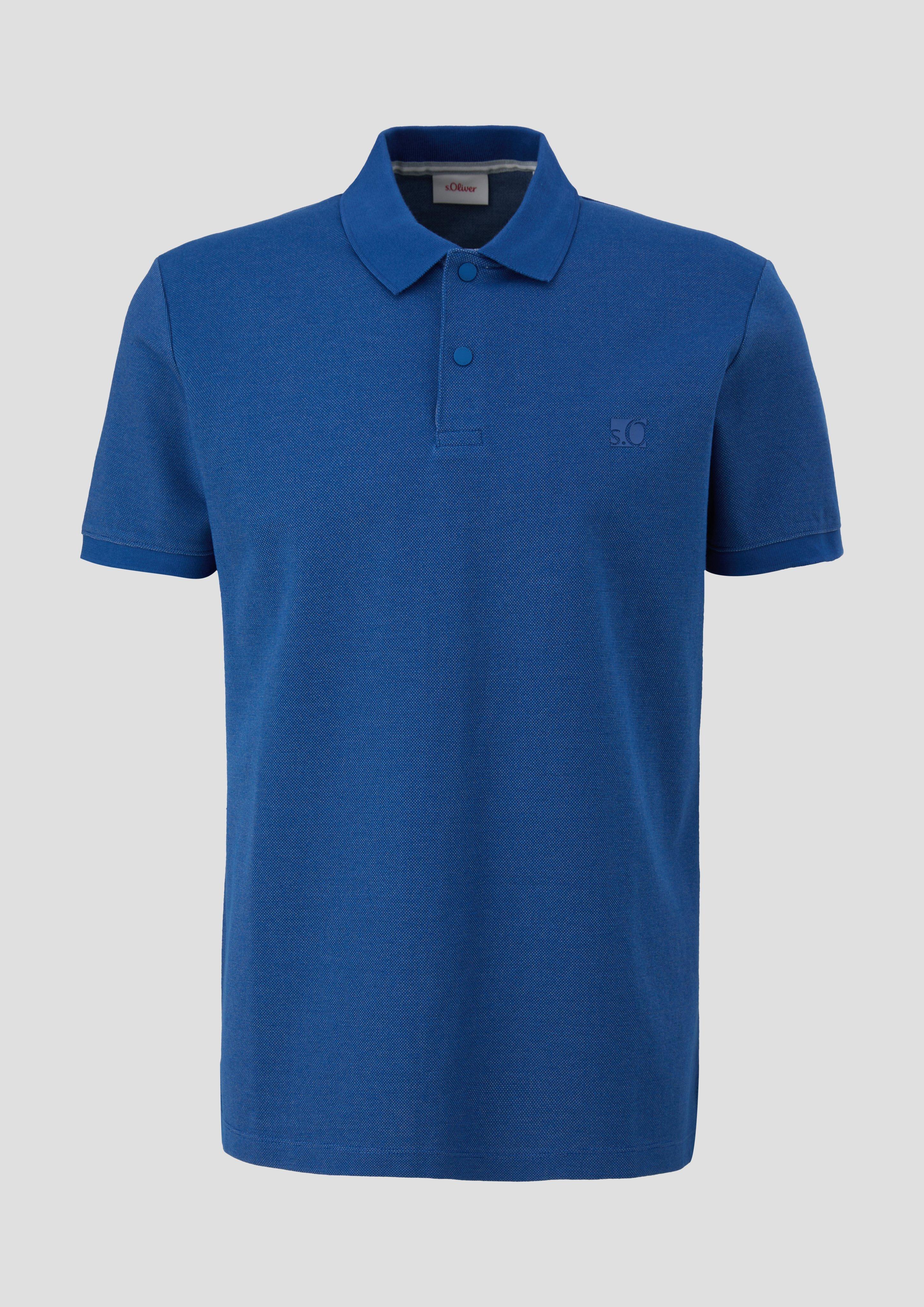 s.Oliver - Poloshirt mit Druckknöpfen, Herren, blau