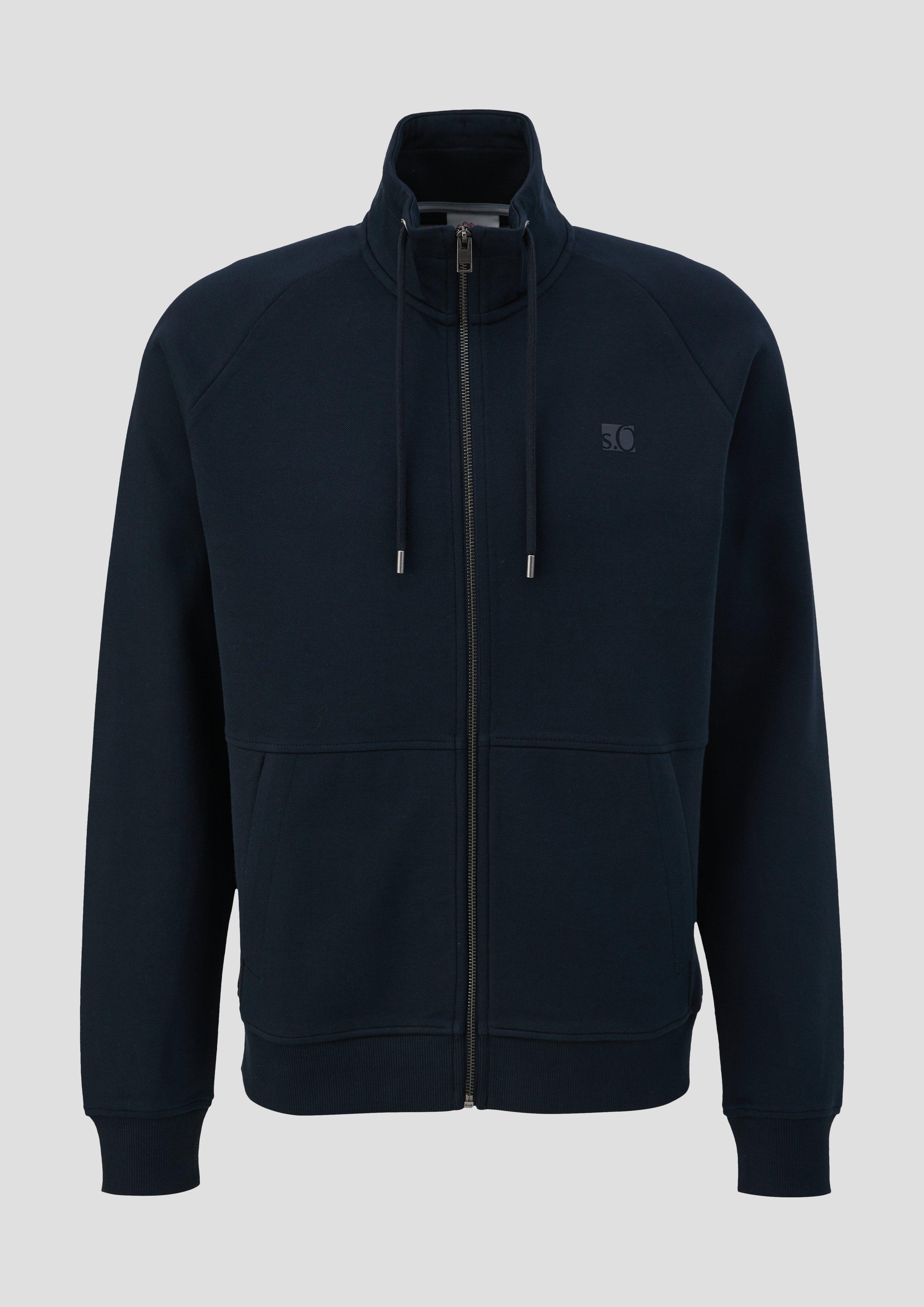 s.Oliver - Sweatjacke mit Stehkragen, Herren, blau