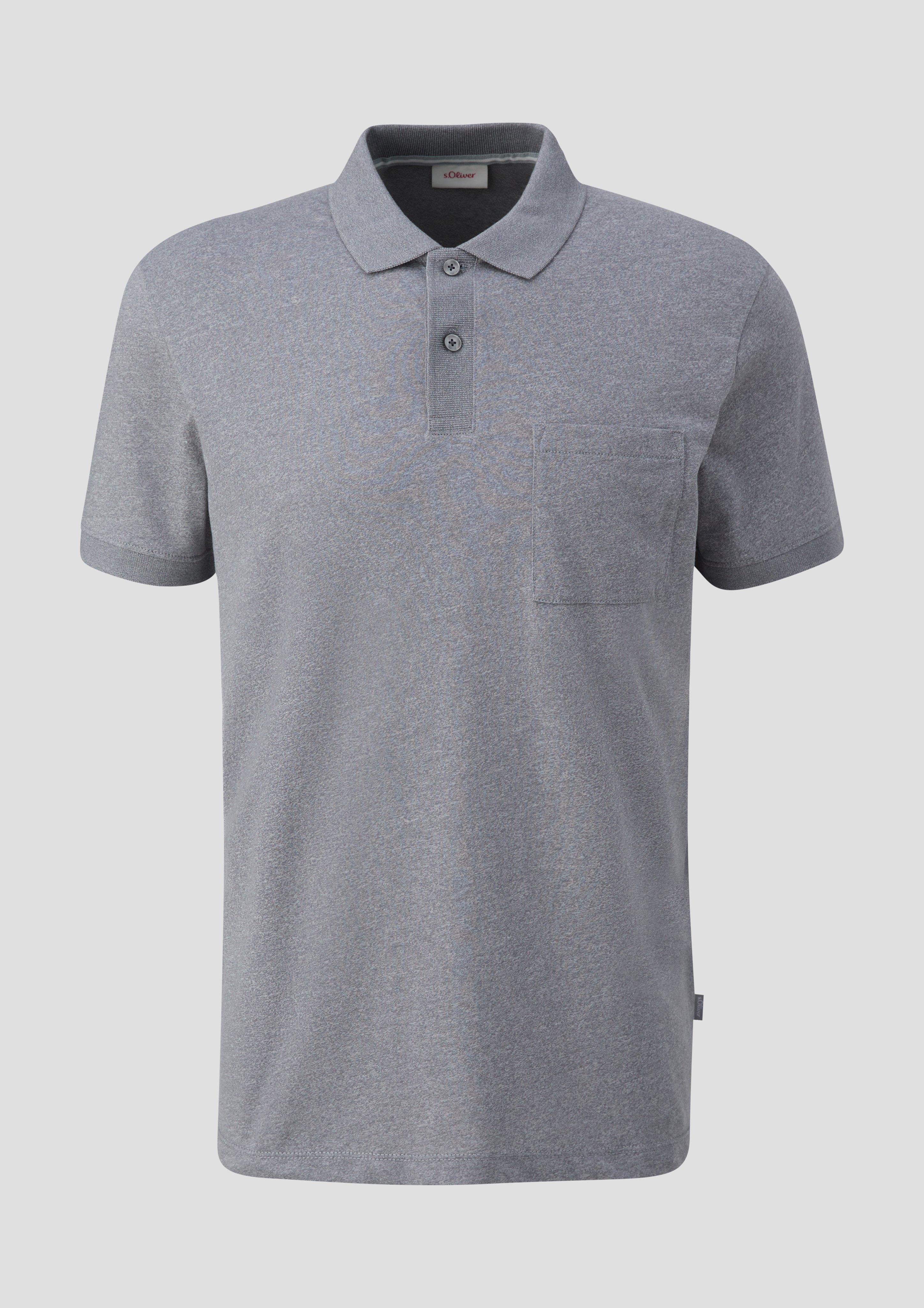 s.Oliver Poloshirt in melierter Optik