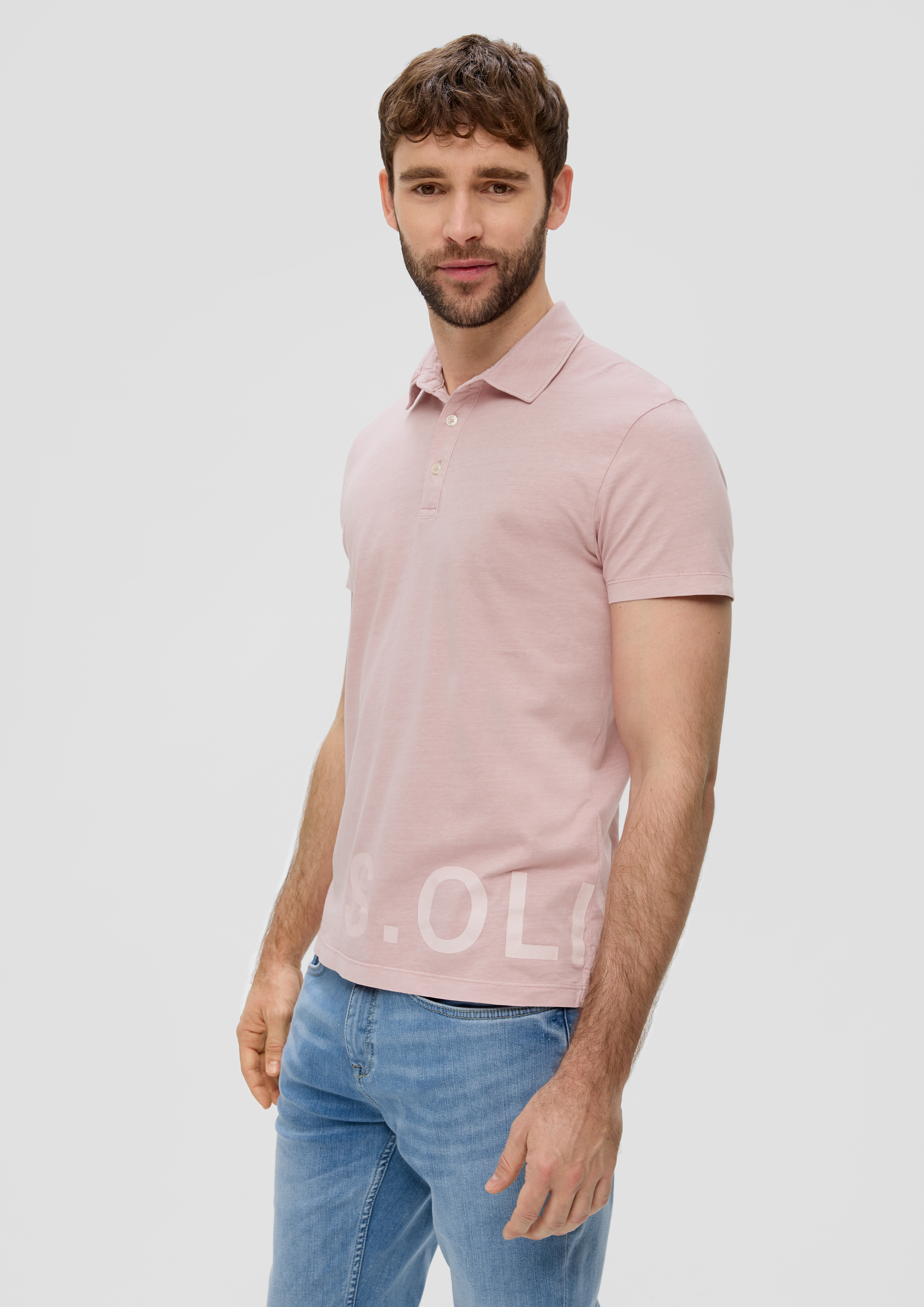 S.Oliver Poloshirt mit Label-Print