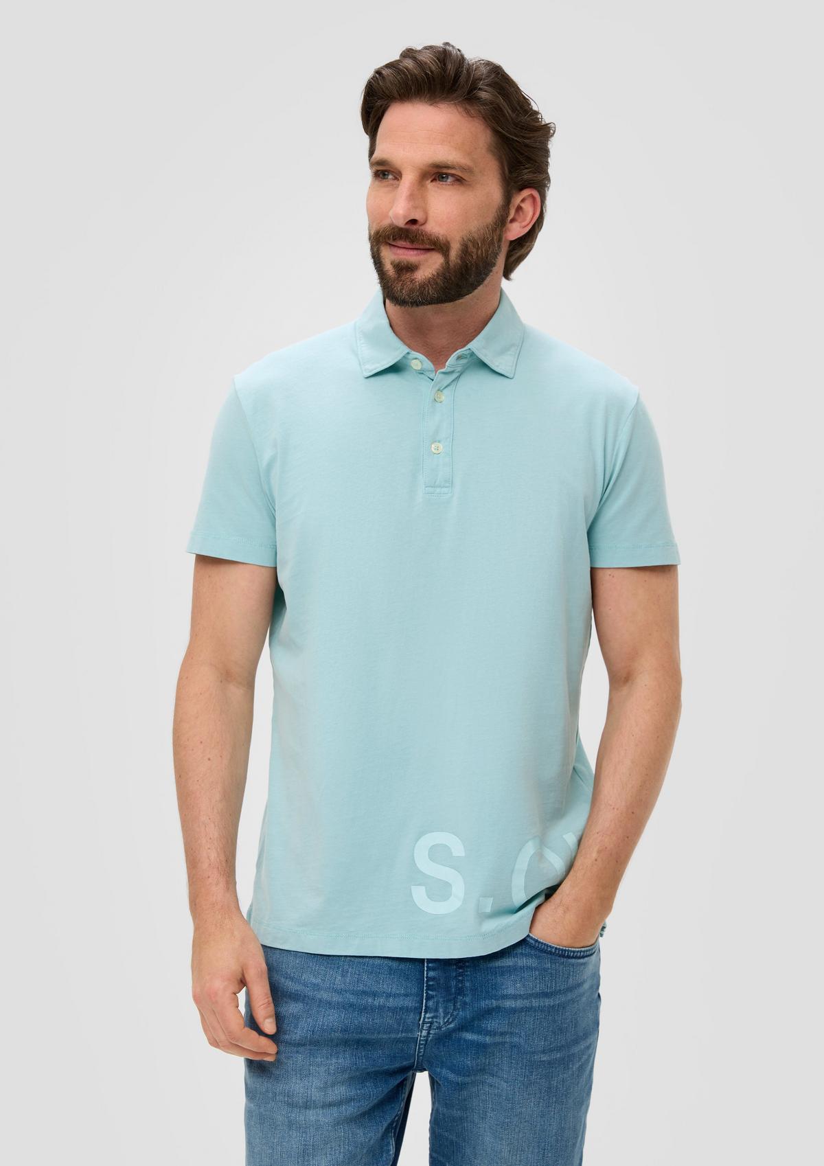 s.Oliver Polo shirt with a label print