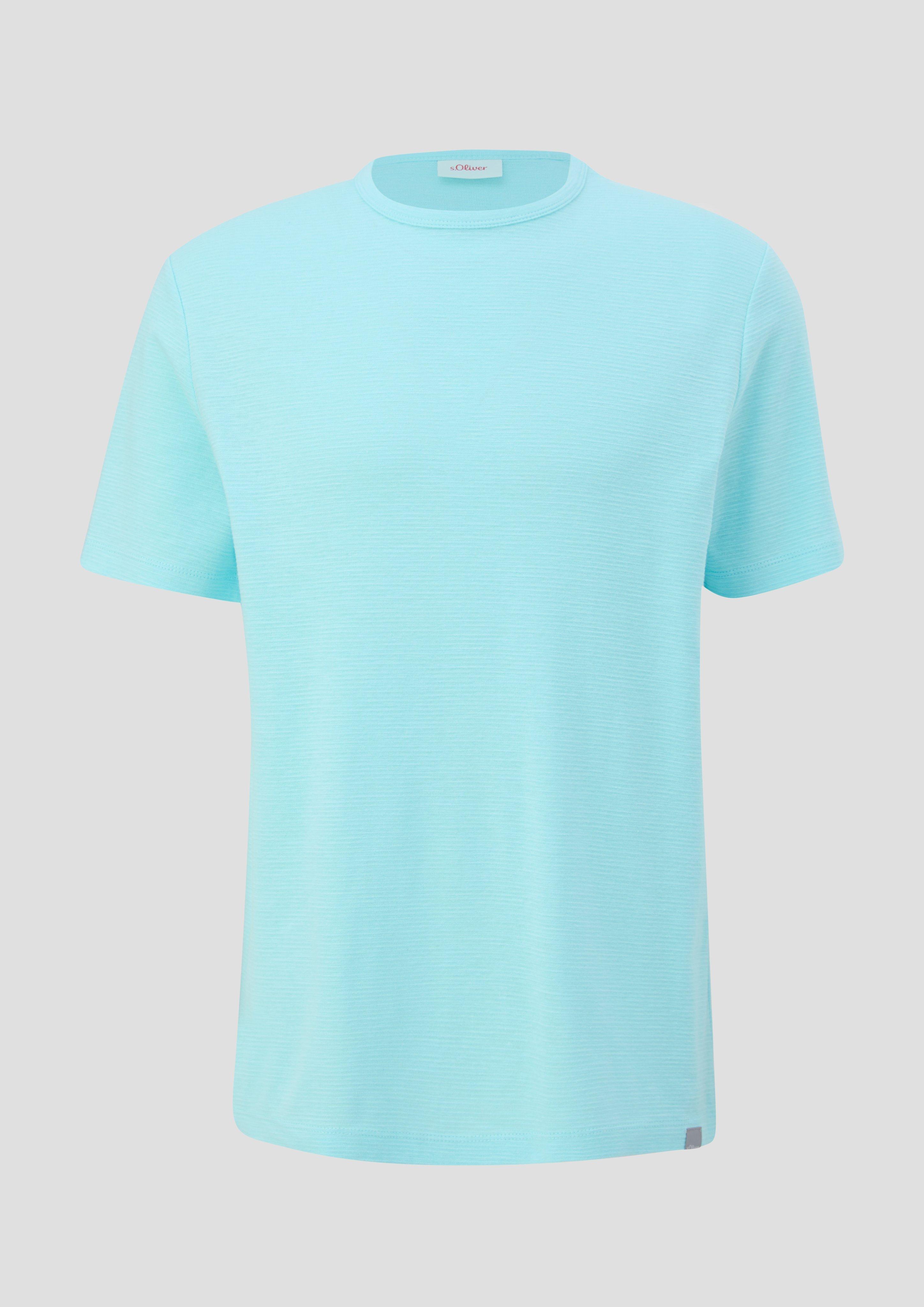 s.Oliver T-Shirt mit Flammgarnstruktur