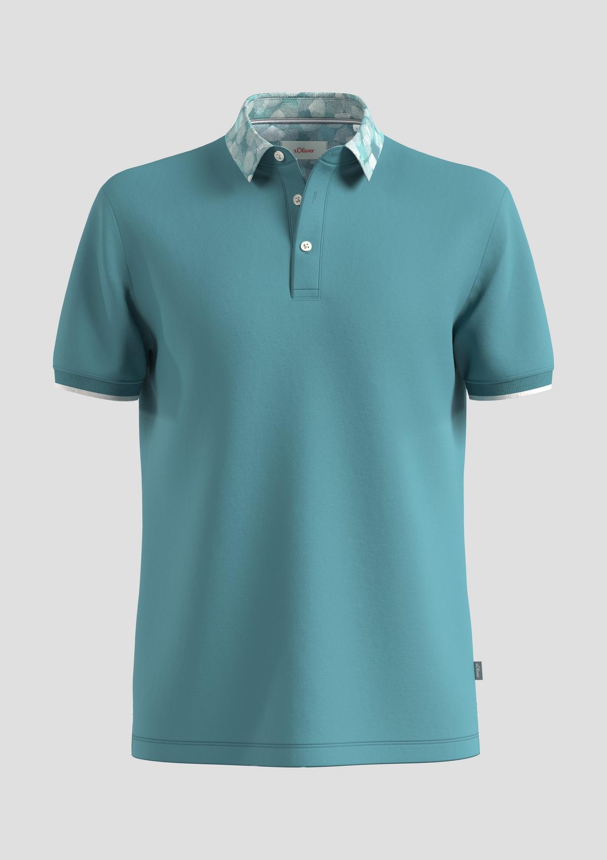 s.Oliver Polo shirt with a printed collar