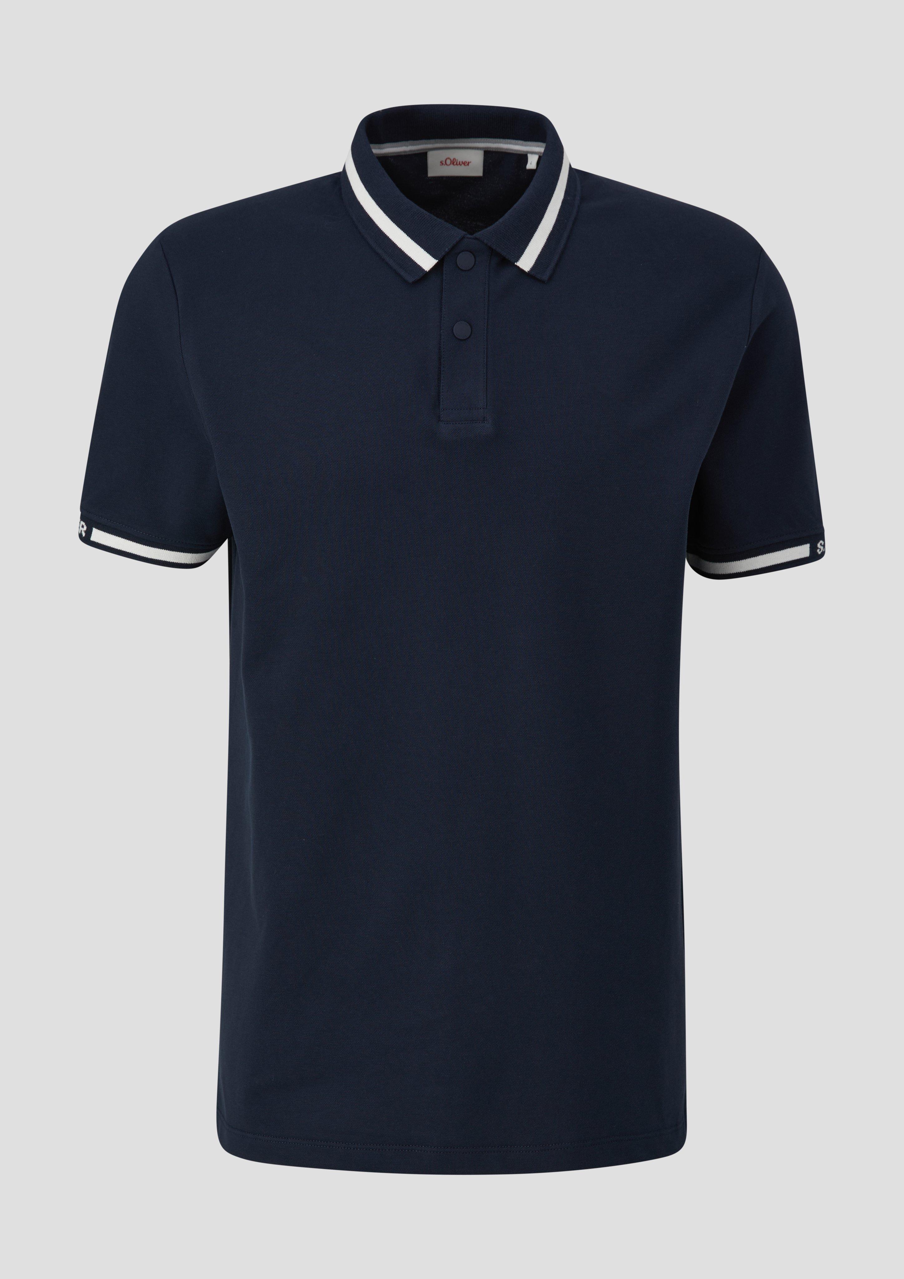 s.Oliver - Poloshirt mit Kontrast-Detail, Herren, blau