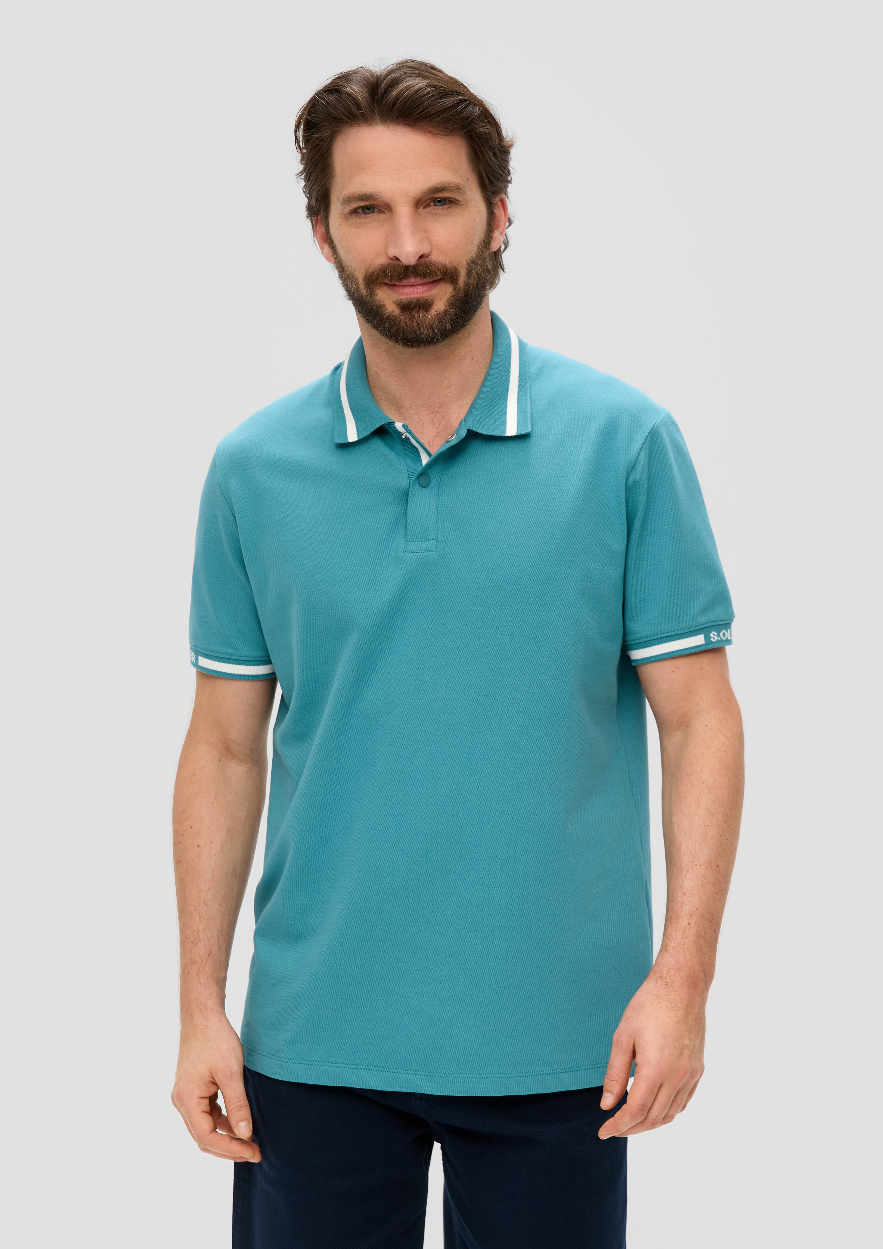 S.Oliver Poloshirt mit Kontrast-Detail