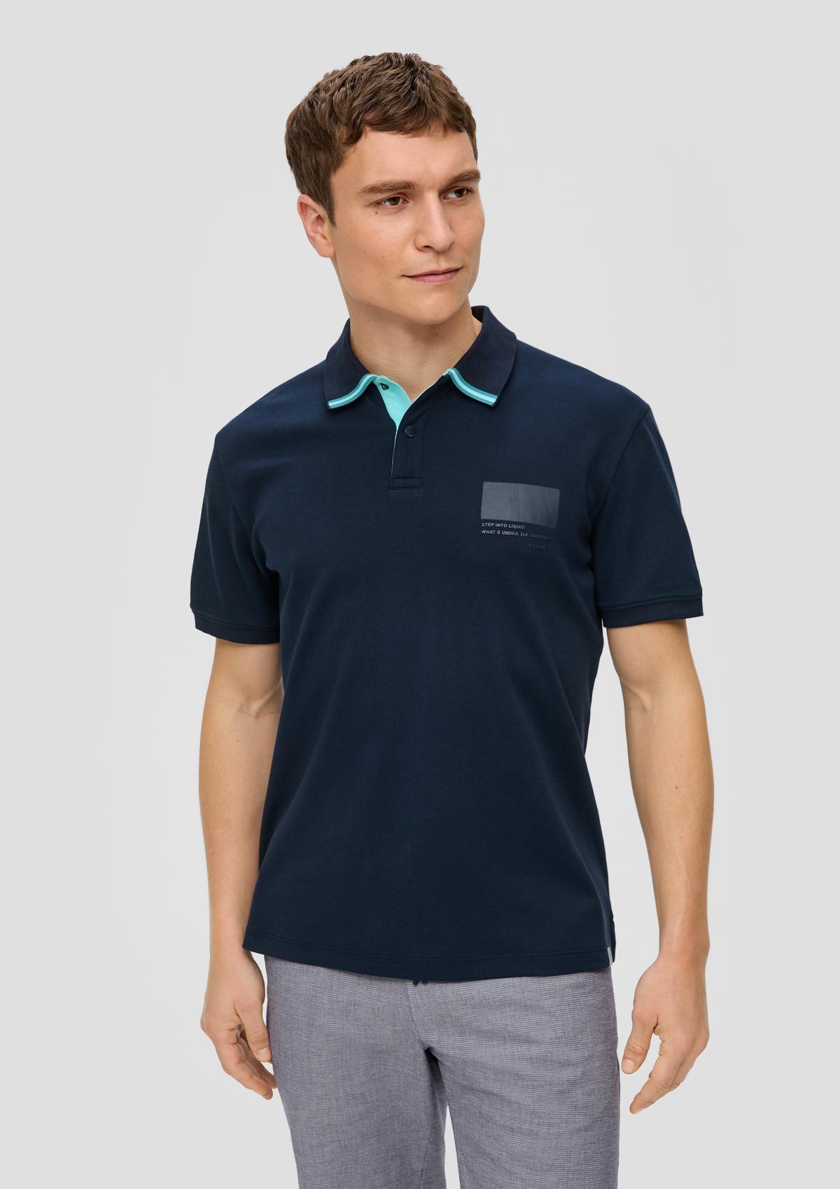 s.Oliver Polo shirt with striped detail
