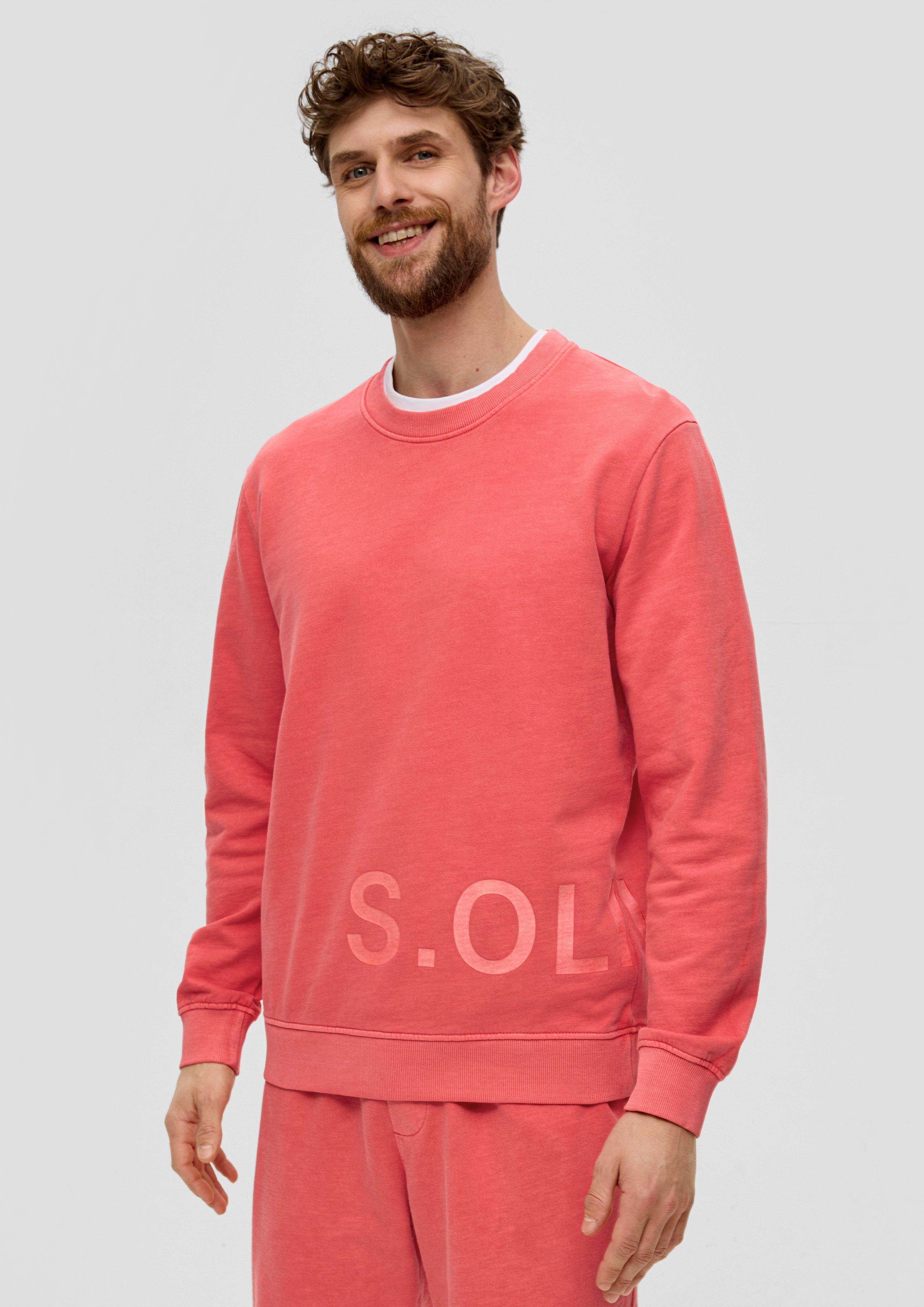 S.Oliver Baumwoll-Sweatshirt mit Logo-Print