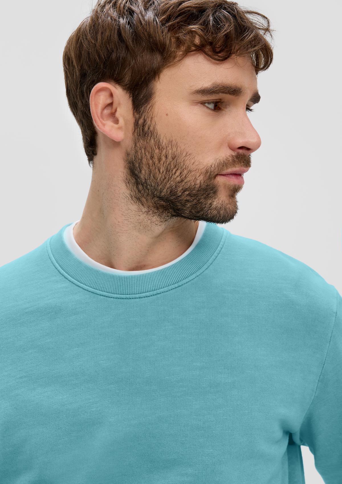 s.Oliver Sweat-shirt en coton à logo imprimé