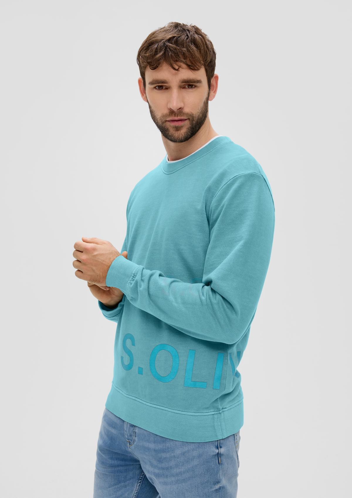 s.Oliver Cotton sweatshirt with a logo print